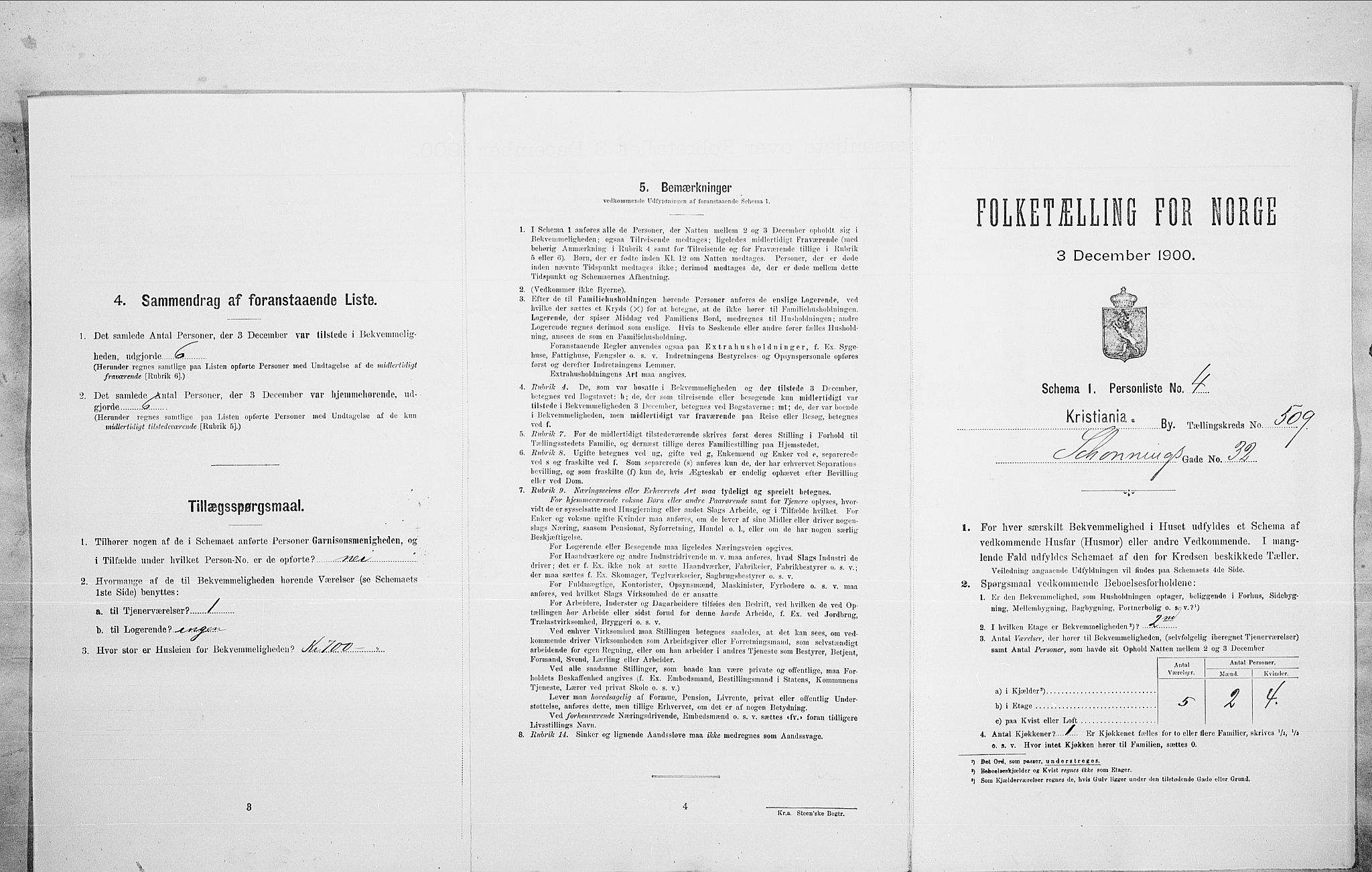 SAO, 1900 census for Kristiania, 1900, p. 83346