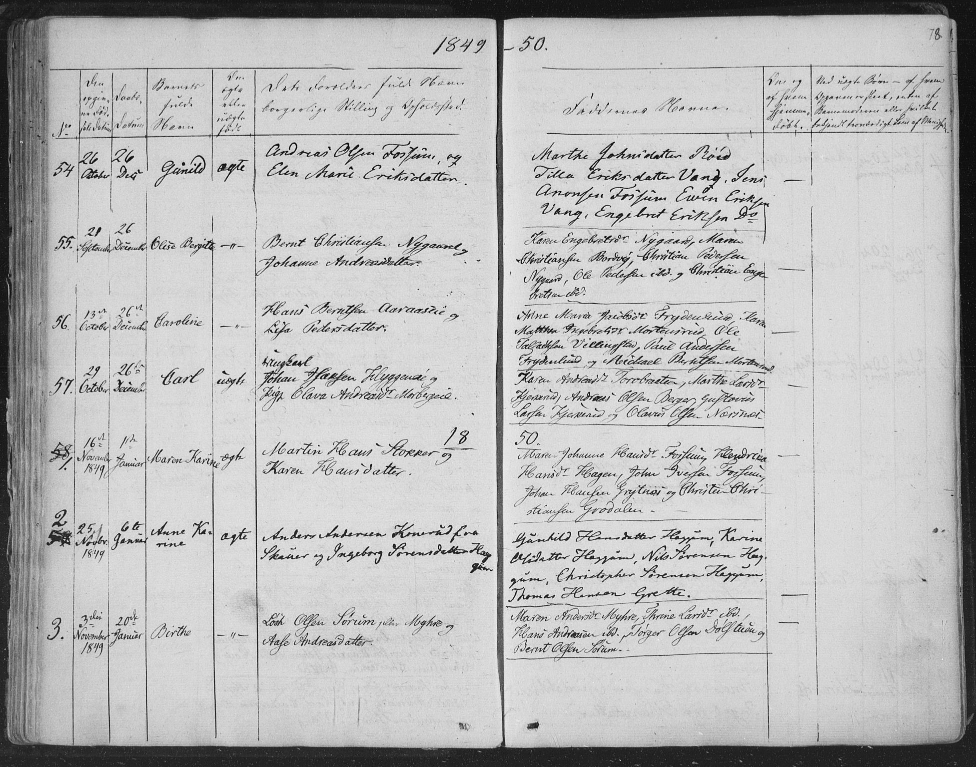 Røyken kirkebøker, AV/SAKO-A-241/F/Fa/L0005: Parish register (official) no. 5, 1833-1856, p. 78