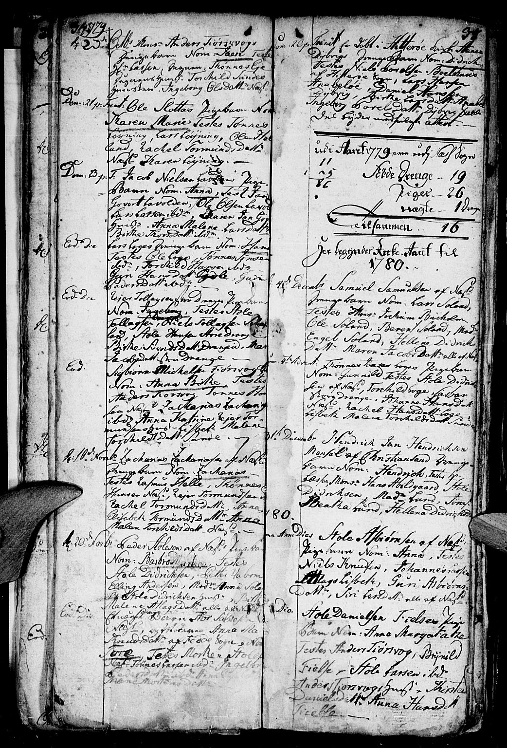 Flekkefjord sokneprestkontor, SAK/1111-0012/F/Fa/Fac/L0001: Parish register (official) no. A 1, 1773-1806, p. 34-35