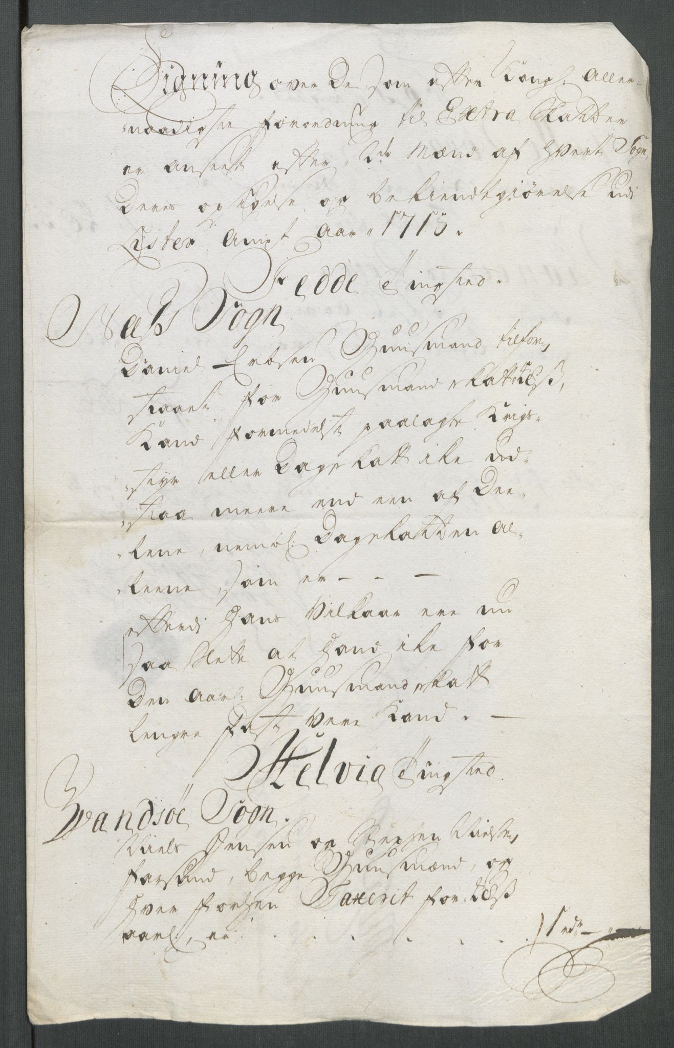 Rentekammeret inntil 1814, Reviderte regnskaper, Fogderegnskap, RA/EA-4092/R43/L2559: Fogderegnskap Lista og Mandal, 1715, p. 58