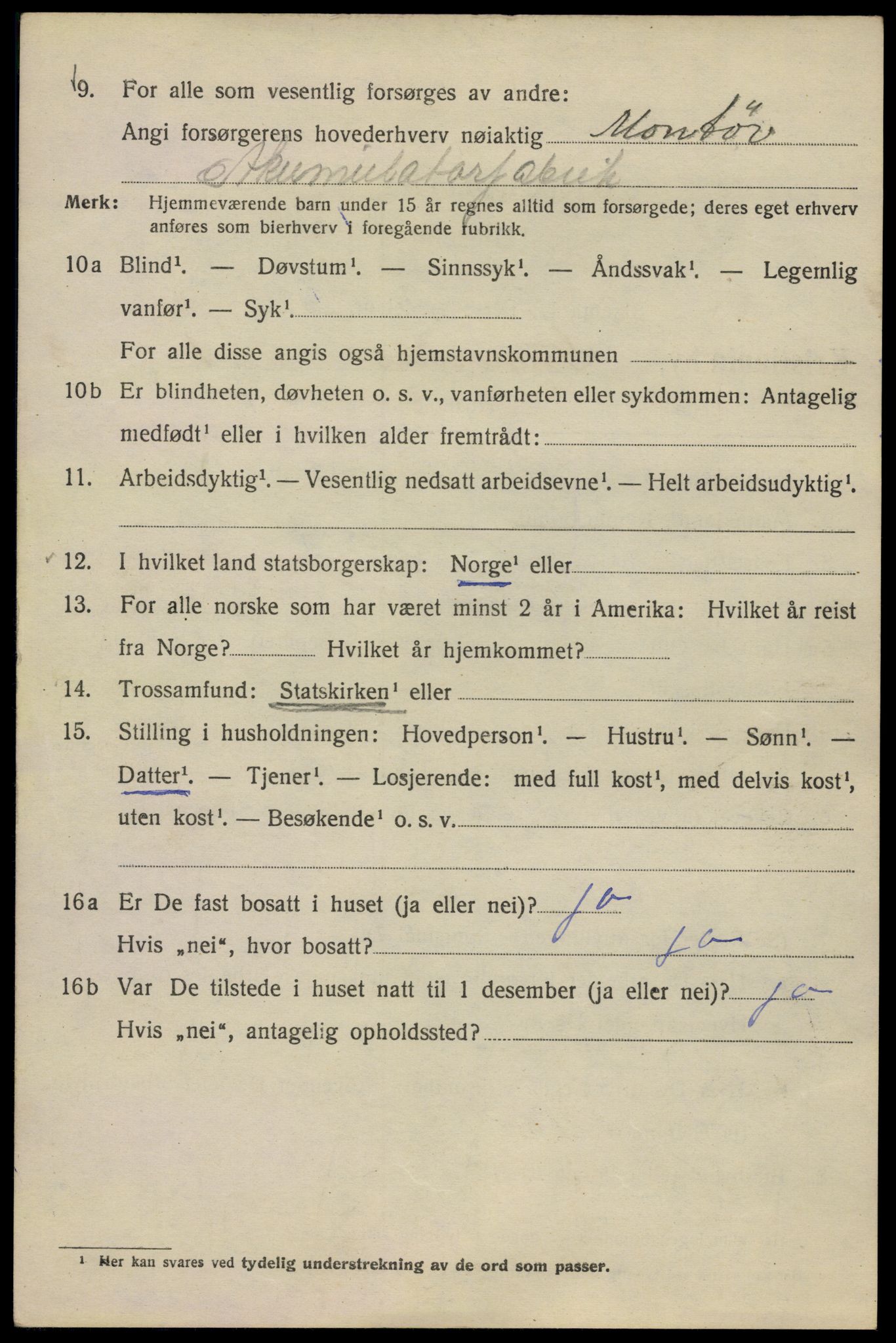 SAO, 1920 census for Kristiania, 1920, p. 261056