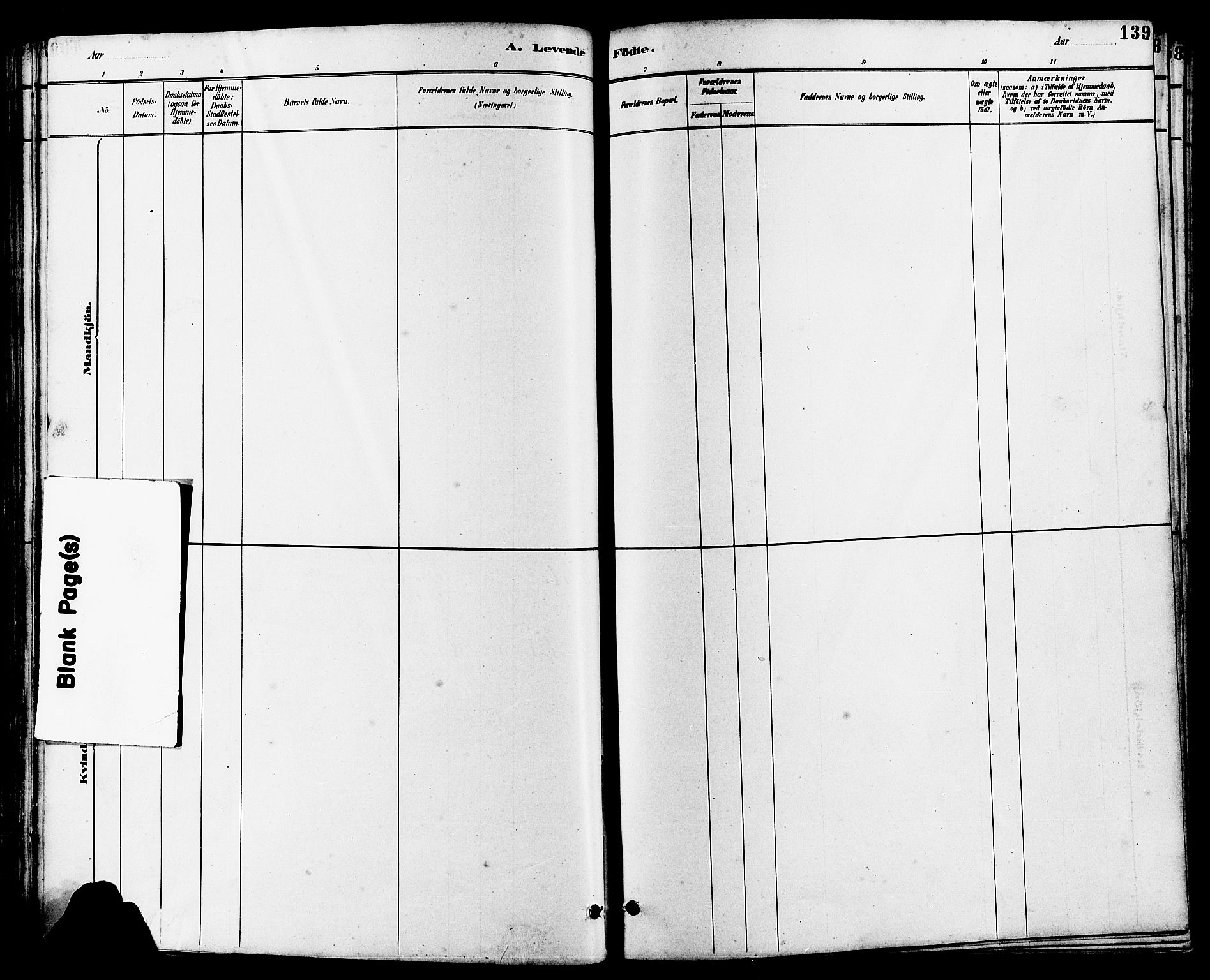 Hetland sokneprestkontor, SAST/A-101826/30/30BB/L0006: Parish register (copy) no. B 6, 1878-1921, p. 139