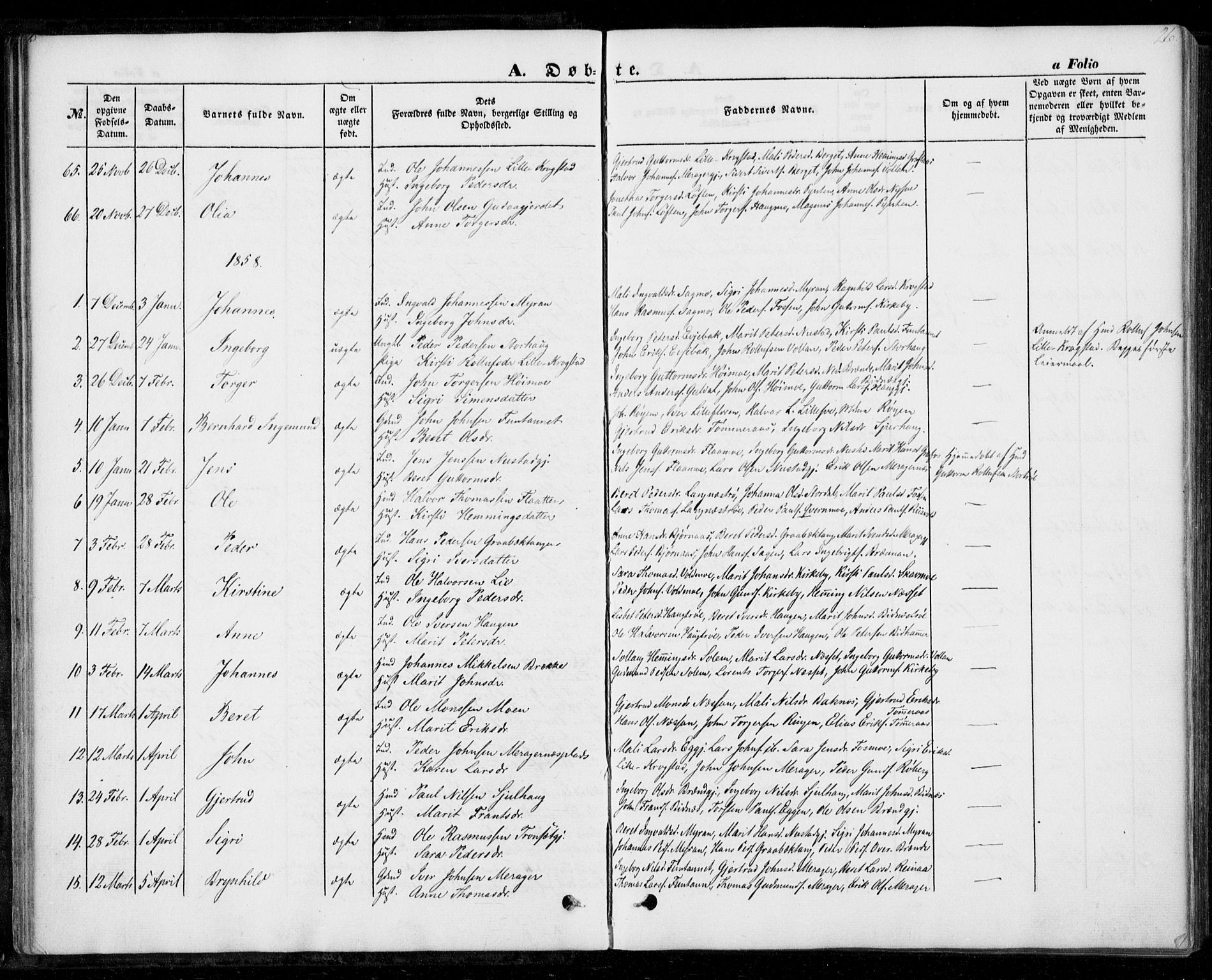 Ministerialprotokoller, klokkerbøker og fødselsregistre - Nord-Trøndelag, SAT/A-1458/706/L0040: Parish register (official) no. 706A01, 1850-1861, p. 26
