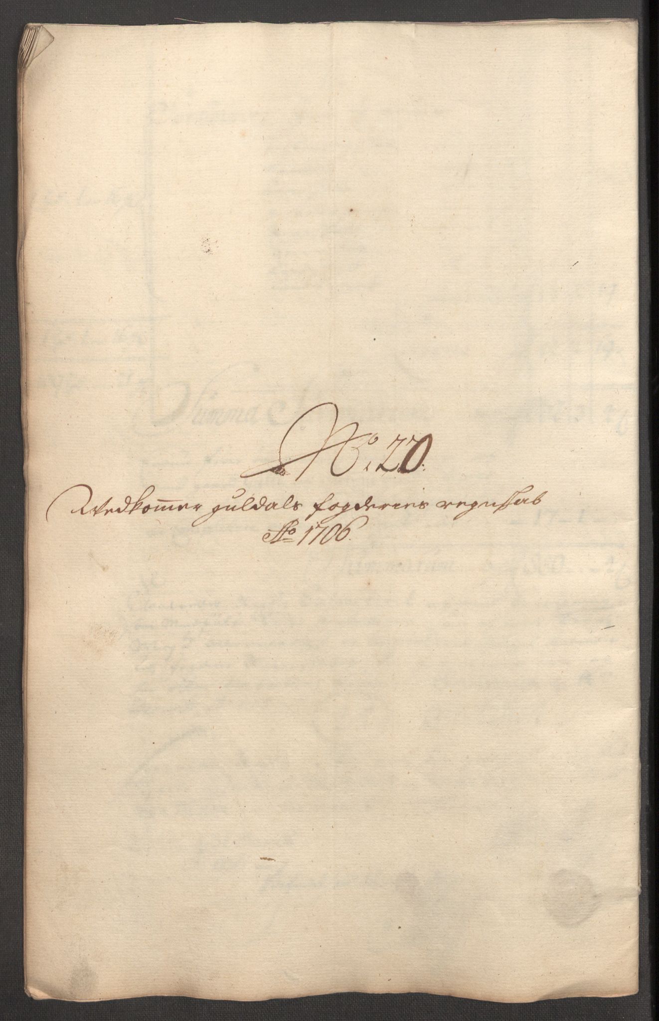 Rentekammeret inntil 1814, Reviderte regnskaper, Fogderegnskap, RA/EA-4092/R60/L3956: Fogderegnskap Orkdal og Gauldal, 1706, p. 361