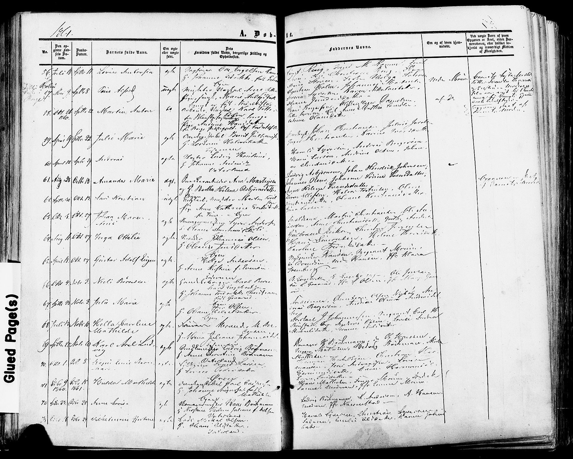 Fredrikstad prestekontor Kirkebøker, AV/SAO-A-11082/F/Fa/L0006: Parish register (official) no. 6, 1857-1878, p. 33