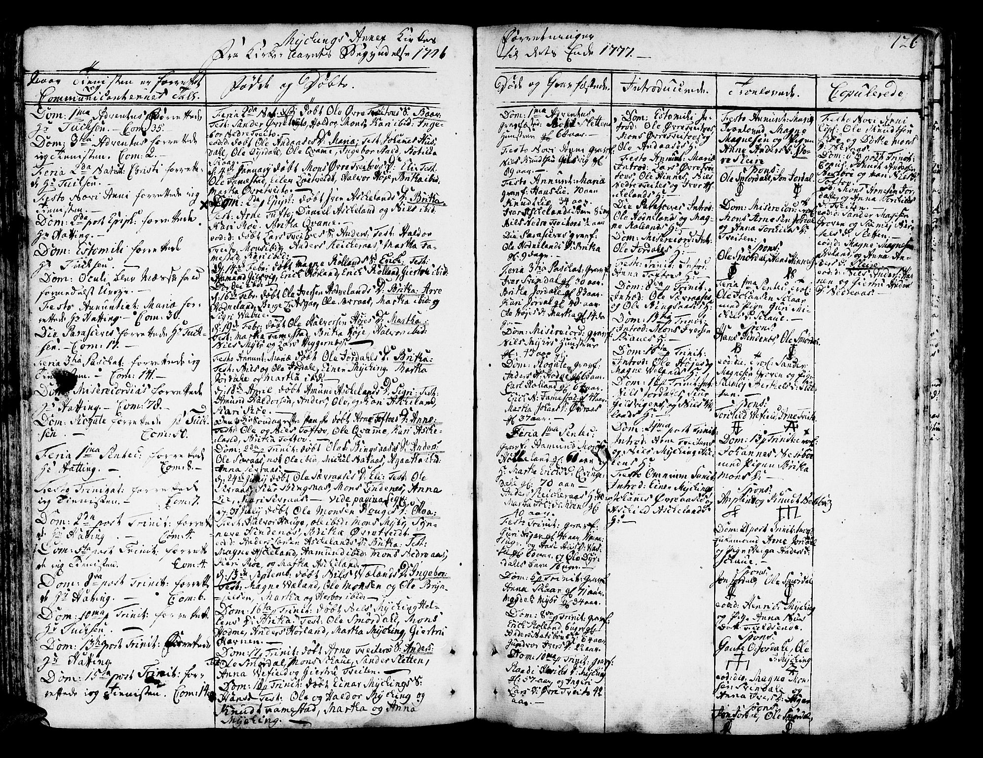 Lindås Sokneprestembete, AV/SAB-A-76701/H/Haa/Haaa/L0004: Parish register (official) no. A 4, 1764-1791, p. 126