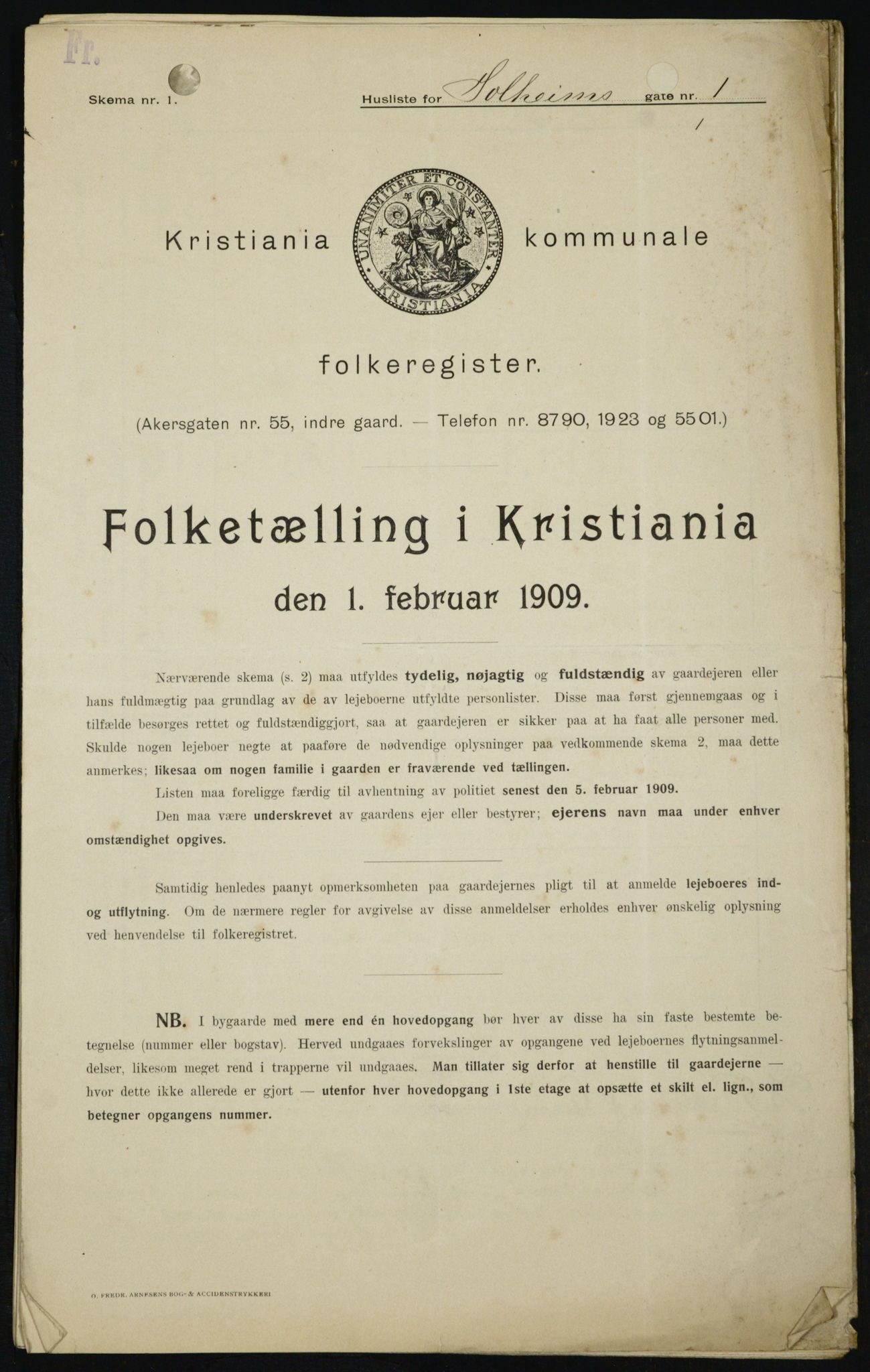 OBA, Municipal Census 1909 for Kristiania, 1909, p. 90239