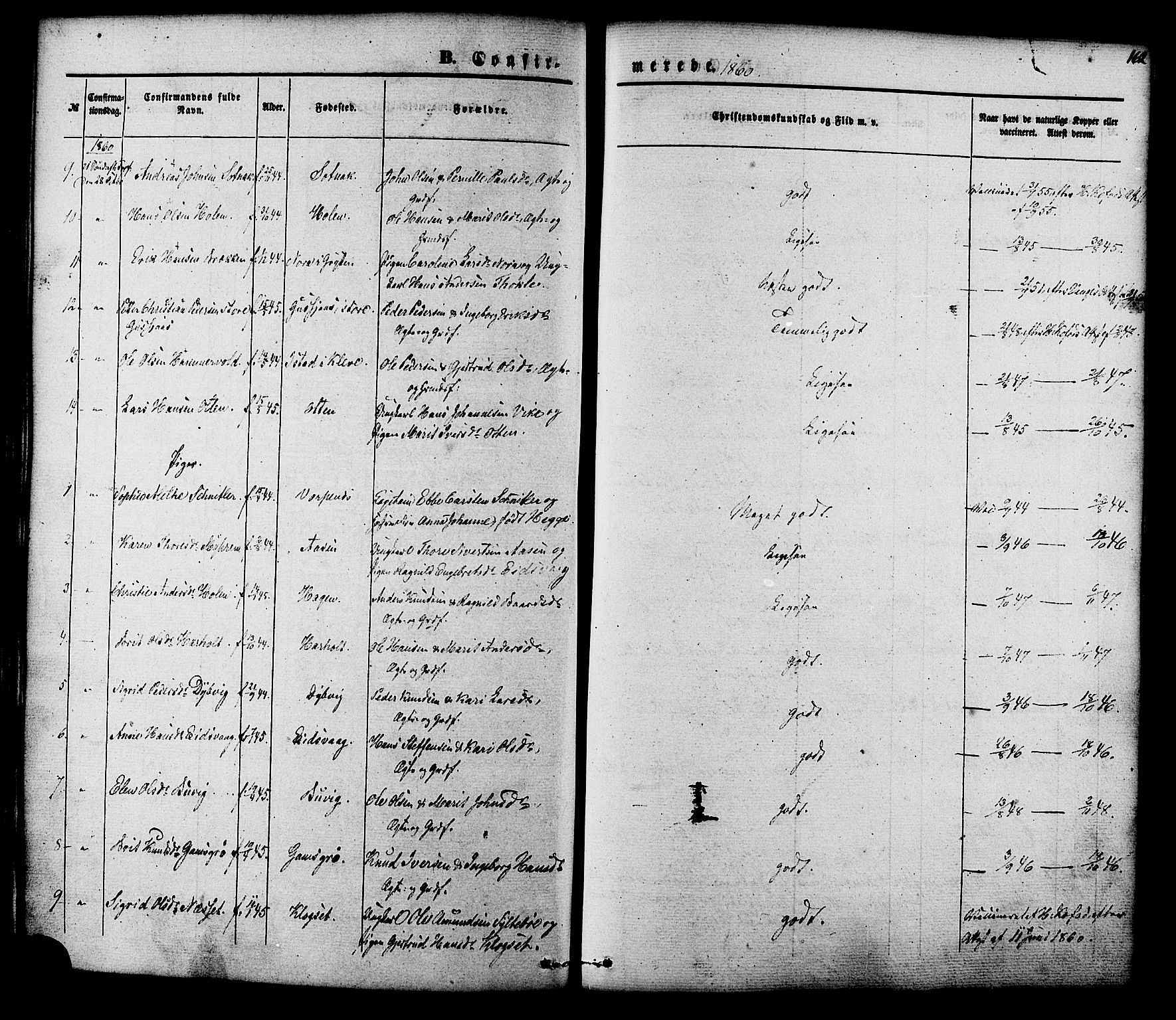 Ministerialprotokoller, klokkerbøker og fødselsregistre - Møre og Romsdal, SAT/A-1454/551/L0625: Parish register (official) no. 551A05, 1846-1879, p. 162