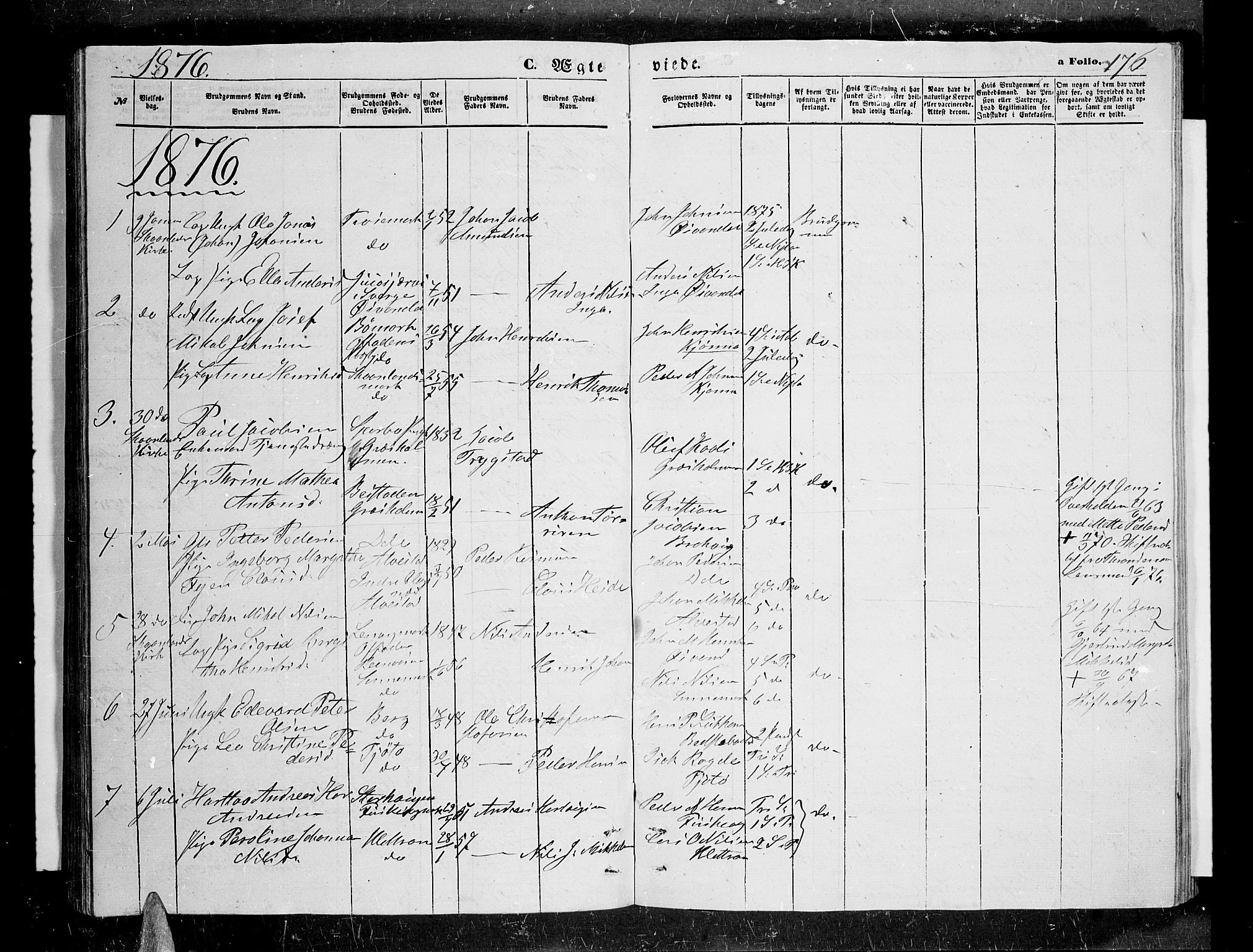 Trondenes sokneprestkontor, SATØ/S-1319/H/Hb/L0009klokker: Parish register (copy) no. 9, 1870-1876, p. 176