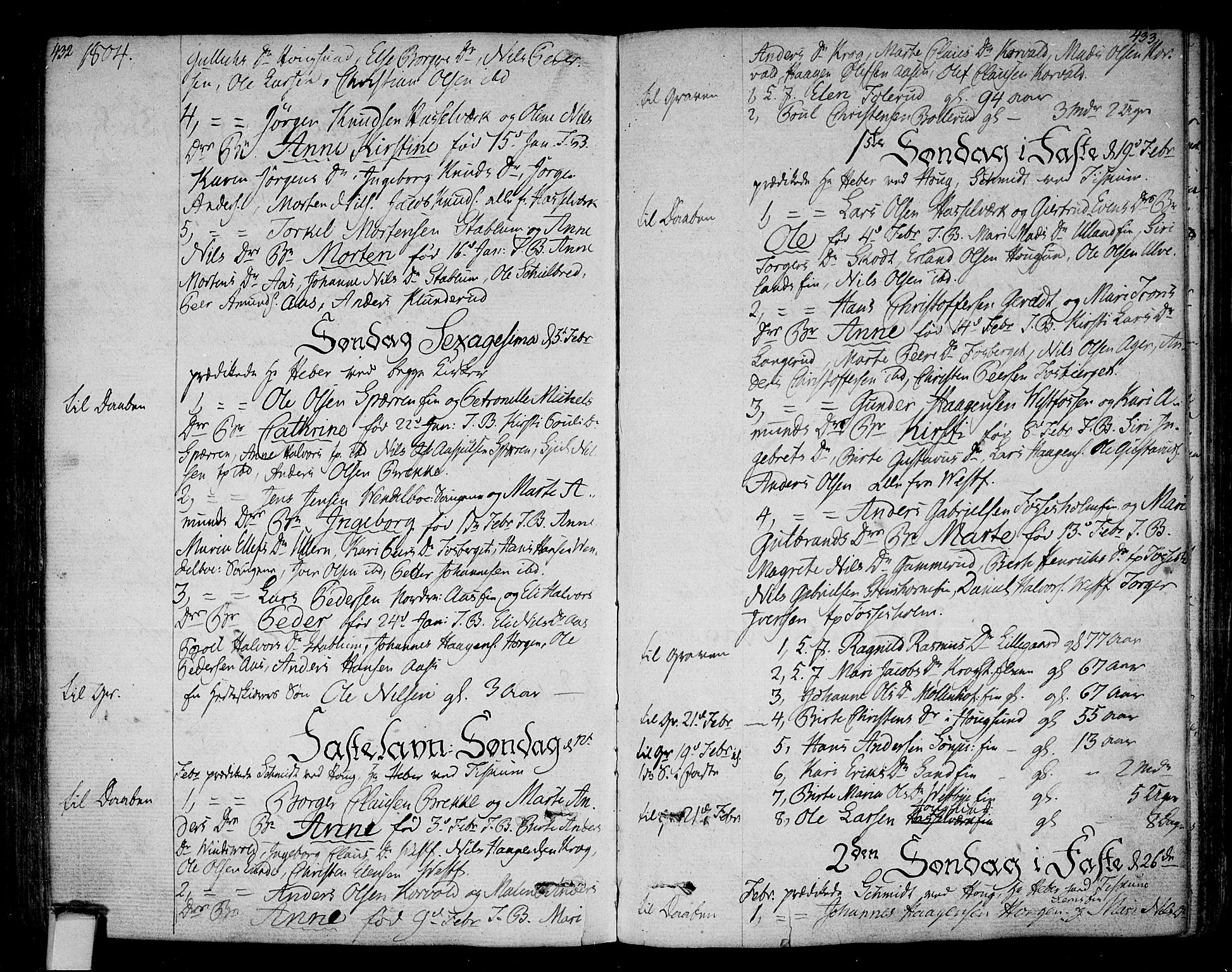 Eiker kirkebøker, AV/SAKO-A-4/F/Fa/L0009: Parish register (official) no. I 9, 1789-1806, p. 432-433