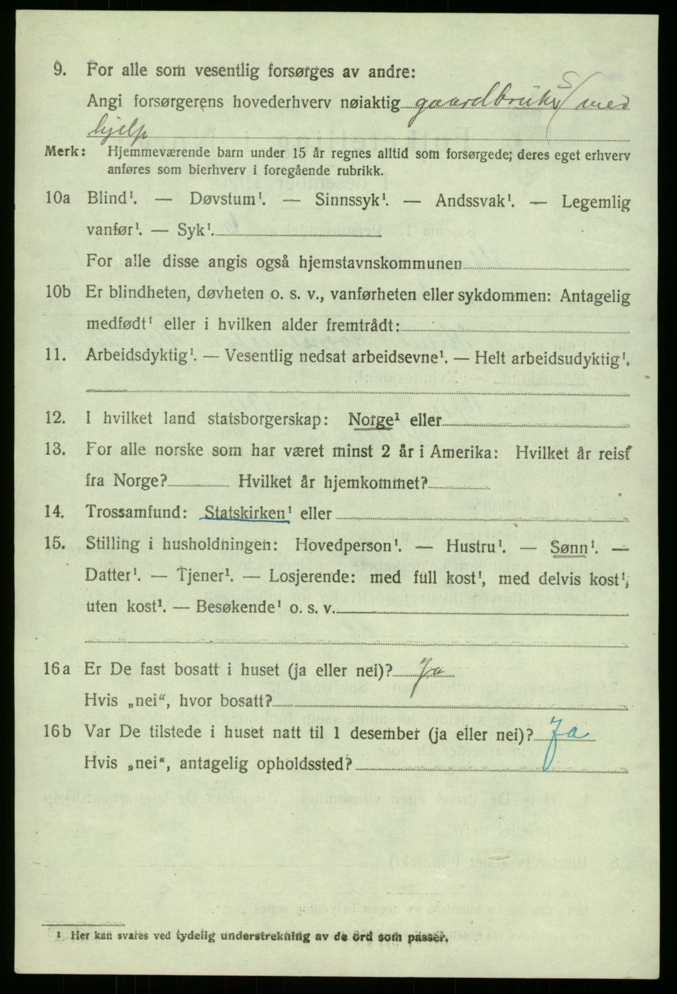 SAB, 1920 census for Manger, 1920, p. 1916