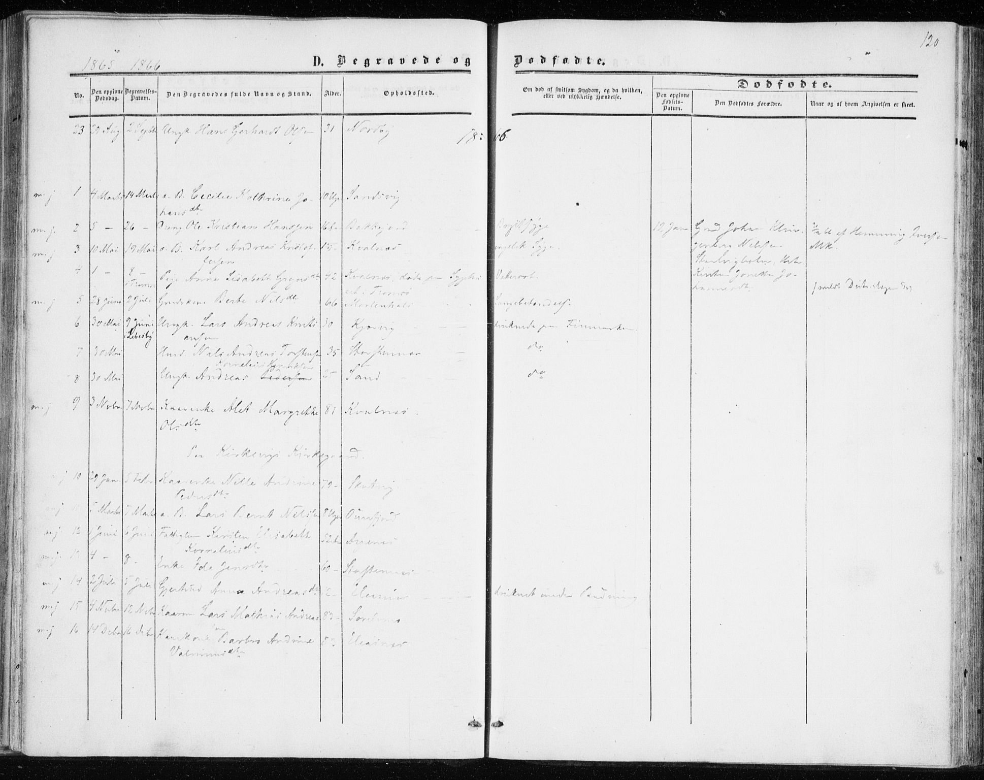 Balsfjord sokneprestembete, SATØ/S-1303/G/Ga/L0001kirke: Parish register (official) no. 1, 1858-1870, p. 120