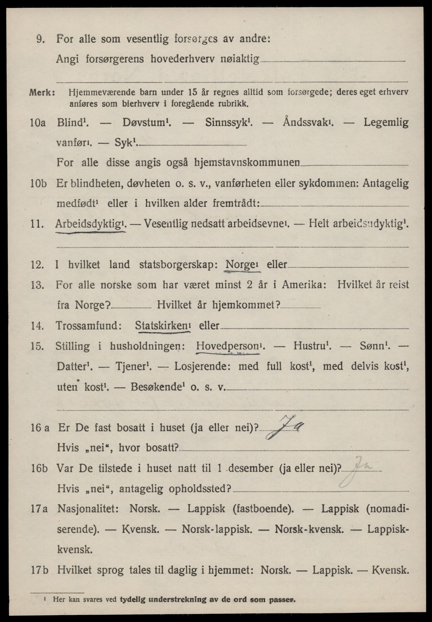 SAT, 1920 census for Å, 1920, p. 3361