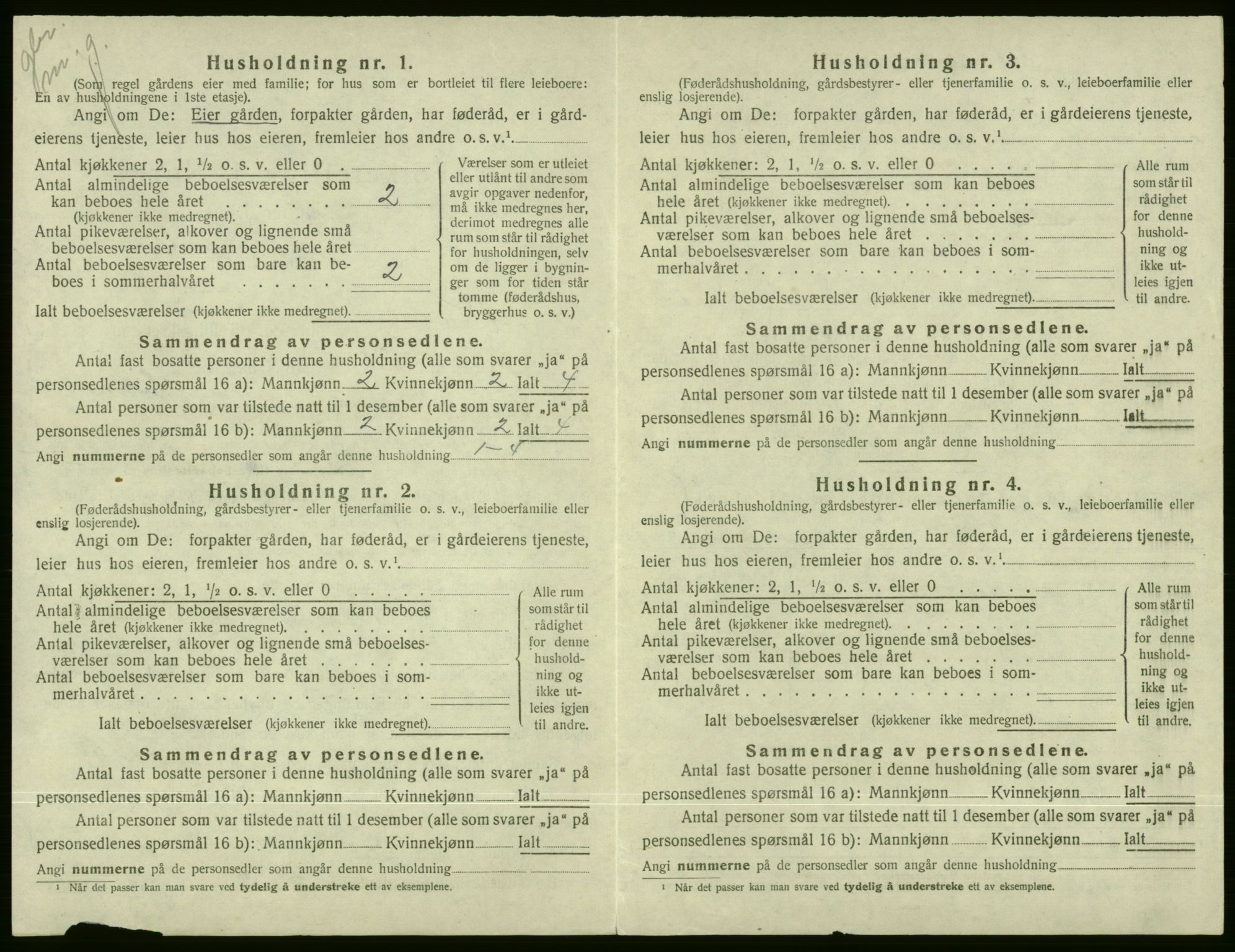 SAB, 1920 census for Voss, 1920, p. 304