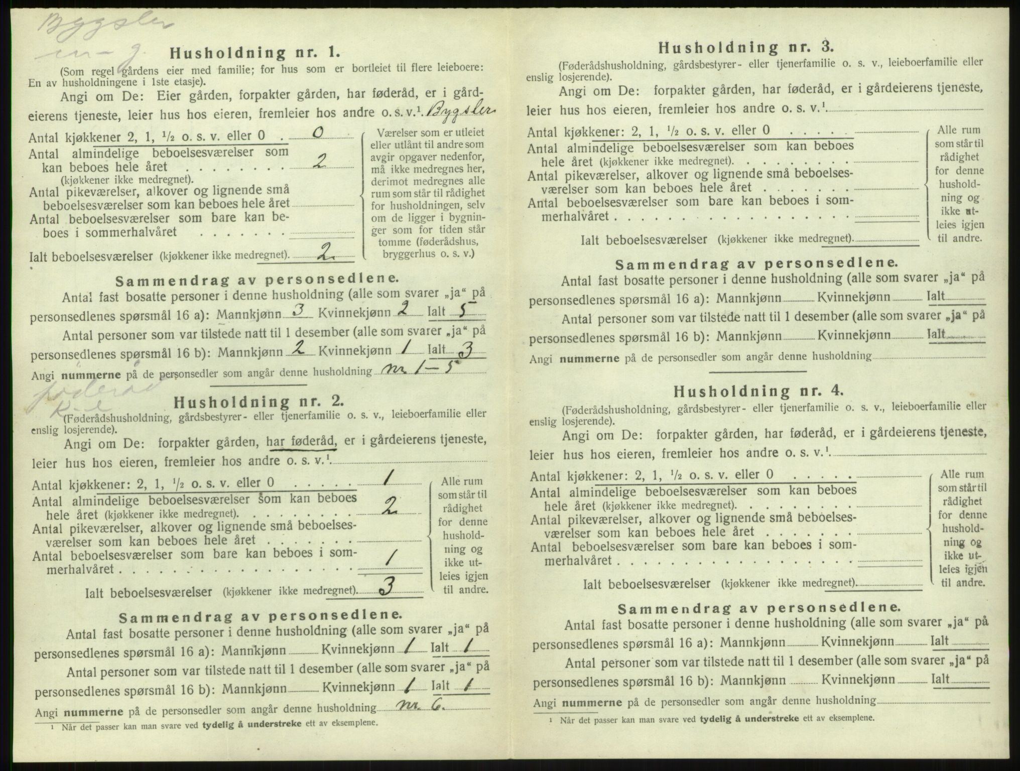 SAB, 1920 census for Sogndal, 1920, p. 1185