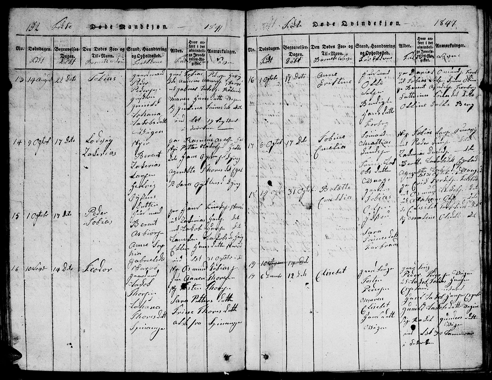 Herad sokneprestkontor, AV/SAK-1111-0018/F/Fb/Fbb/L0001: Parish register (copy) no. B 1, 1815-1852, p. 152