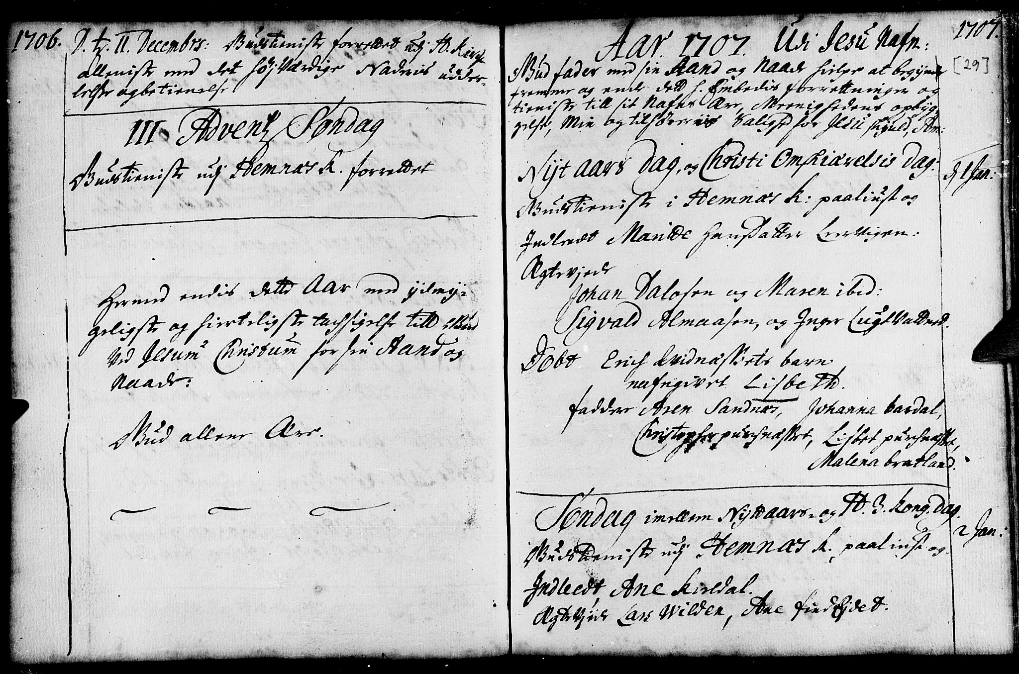 Ministerialprotokoller, klokkerbøker og fødselsregistre - Nordland, AV/SAT-A-1459/825/L0345: Parish register (official) no. 825A01, 1704-1728, p. 29