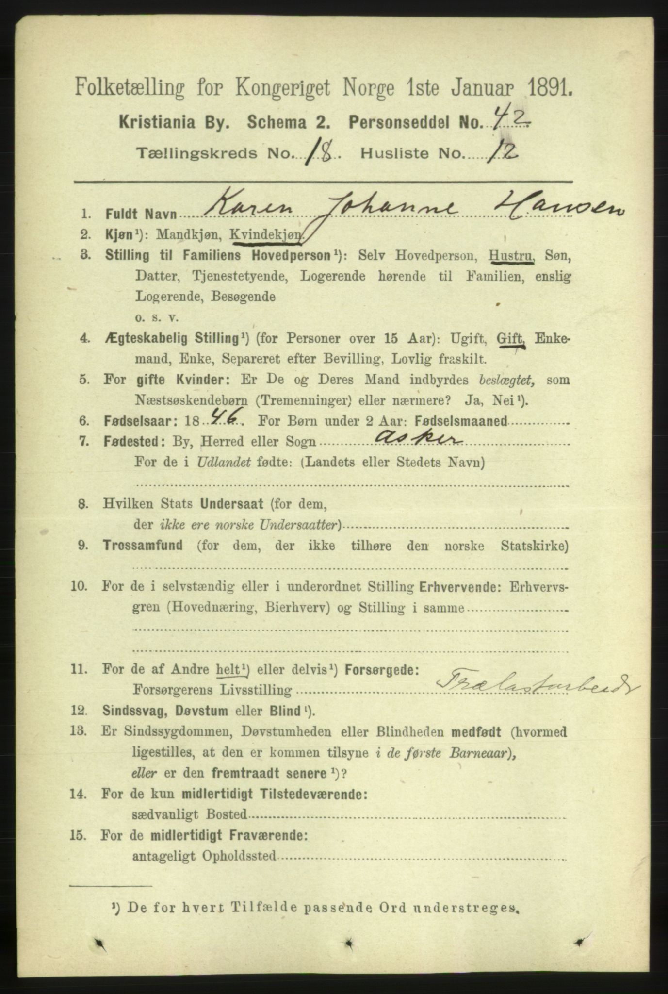 RA, 1891 census for 0301 Kristiania, 1891, p. 9219