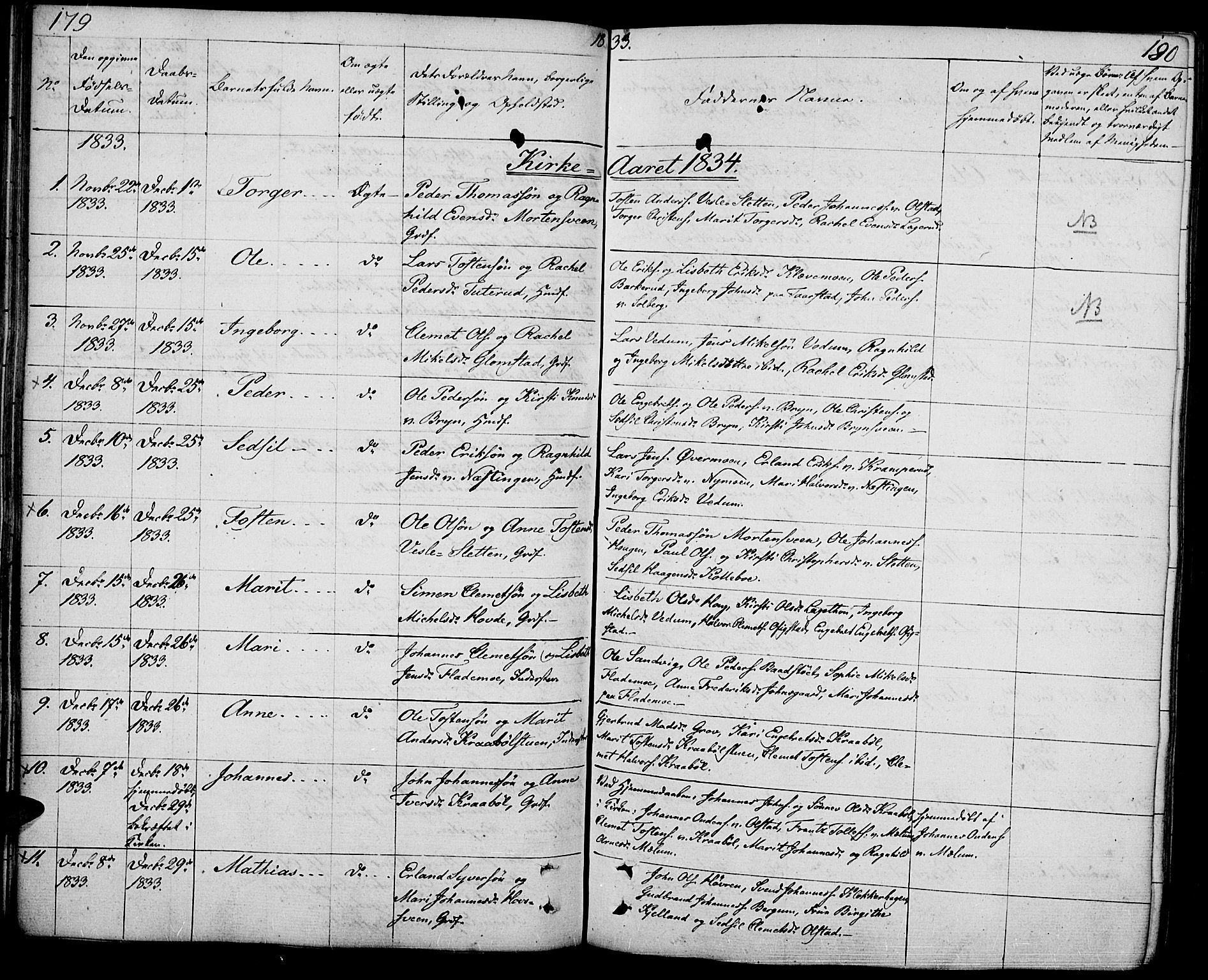 Øyer prestekontor, SAH/PREST-084/H/Ha/Haa/L0004: Parish register (official) no. 4, 1824-1841, p. 179-180