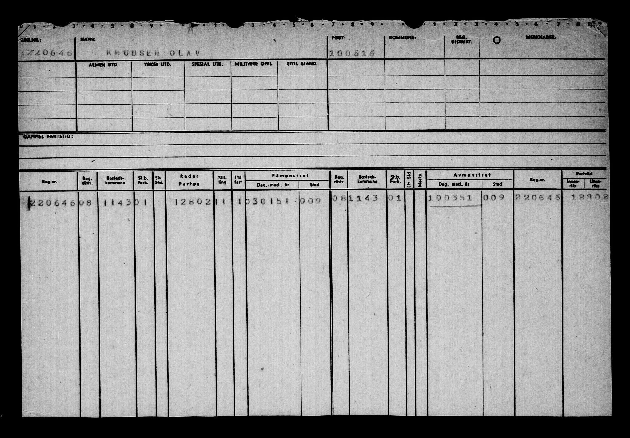 Direktoratet for sjømenn, AV/RA-S-3545/G/Gb/L0139: Hovedkort, 1916, p. 5