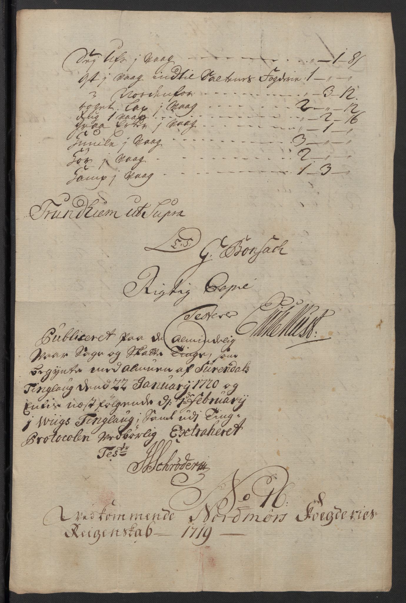 Rentekammeret inntil 1814, Reviderte regnskaper, Fogderegnskap, RA/EA-4092/R56/L3752: Fogderegnskap Nordmøre, 1719, p. 170