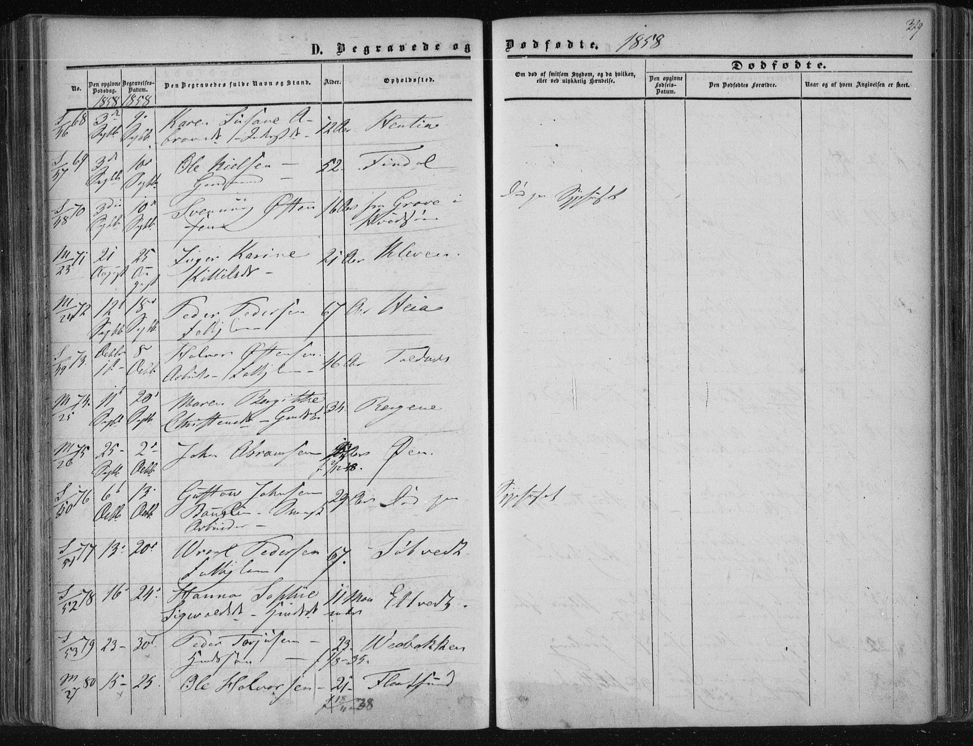 Solum kirkebøker, SAKO/A-306/F/Fa/L0007: Parish register (official) no. I 7, 1856-1864, p. 329