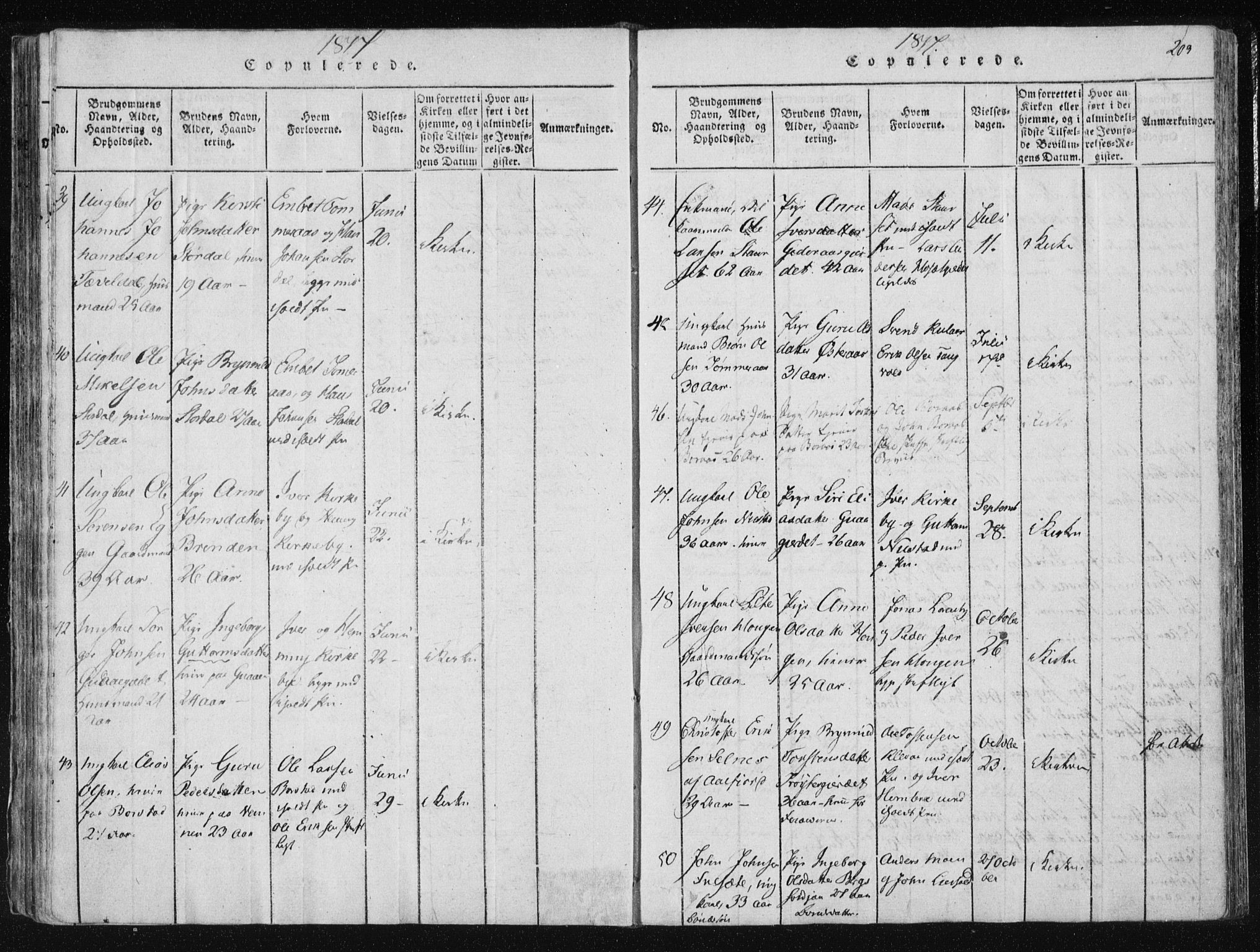 Ministerialprotokoller, klokkerbøker og fødselsregistre - Nord-Trøndelag, SAT/A-1458/709/L0061: Parish register (official) no. 709A08 /1, 1815-1819, p. 203