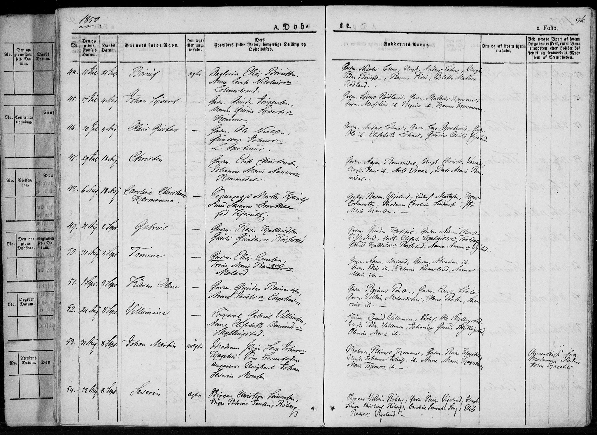 Sør-Audnedal sokneprestkontor, AV/SAK-1111-0039/F/Fa/Fab/L0006: Parish register (official) no. A 6, 1829-1855, p. 96