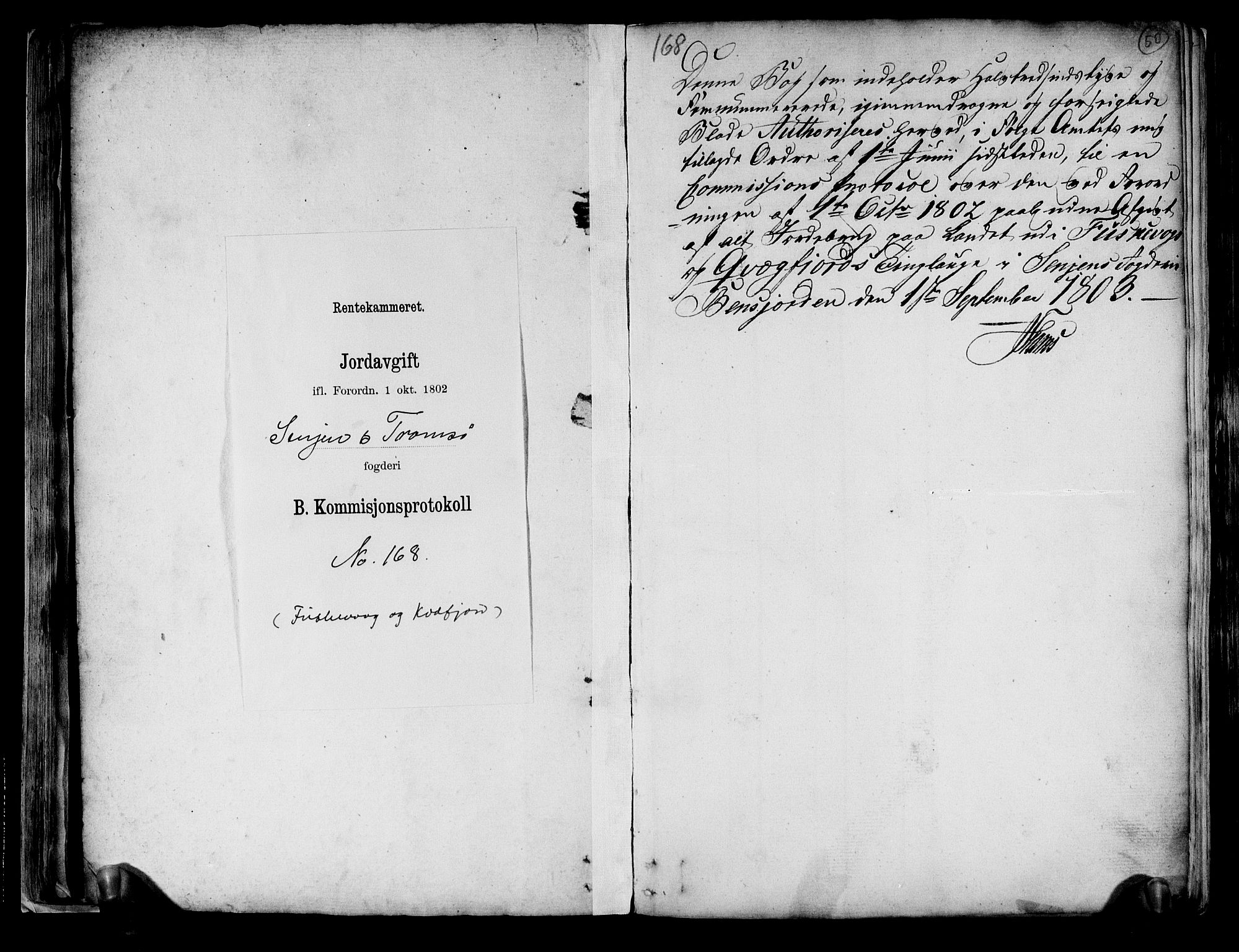 Rentekammeret inntil 1814, Realistisk ordnet avdeling, AV/RA-EA-4070/N/Ne/Nea/L0167: til 0169: Senja og Tromsø fogderi. Kommisjonsprotokoll for Sand, Torsken, Fauskevåg, Kvæfjord, Astafjord, Dyrøy og Gisund tinglag, 1803, p. 38