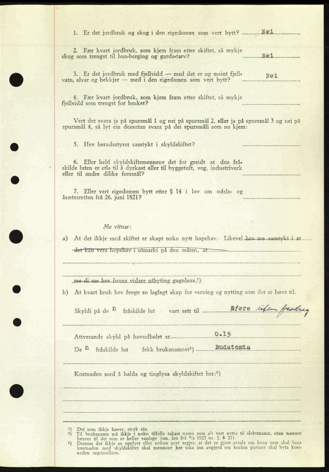 Nordre Sunnmøre sorenskriveri, AV/SAT-A-0006/1/2/2C/2Ca: Mortgage book no. A26, 1947-1948, Diary no: : 2040/1947