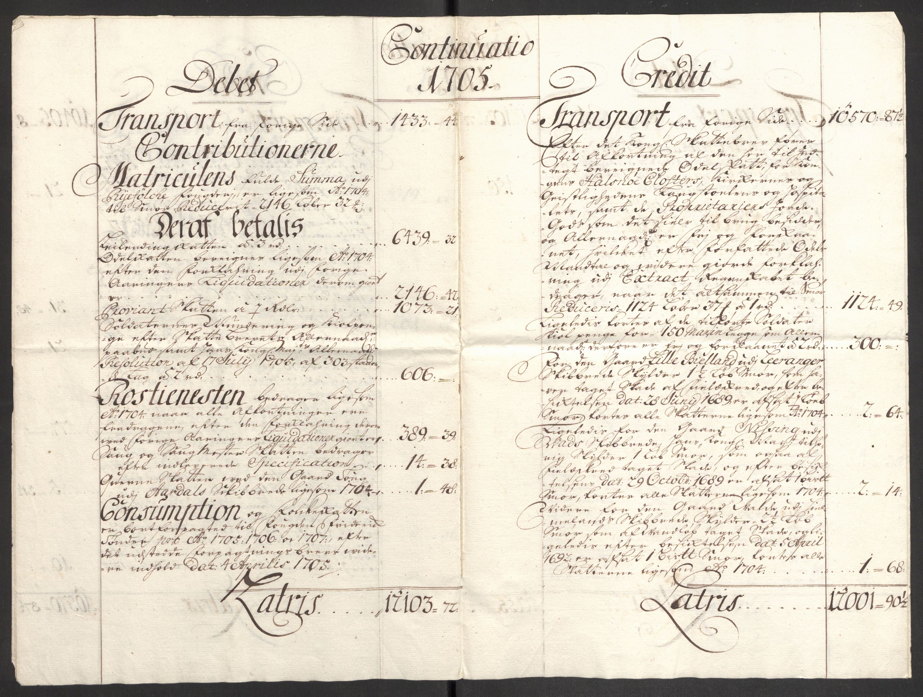 Rentekammeret inntil 1814, Reviderte regnskaper, Fogderegnskap, AV/RA-EA-4092/R47/L2860: Fogderegnskap Ryfylke, 1703-1705, p. 545