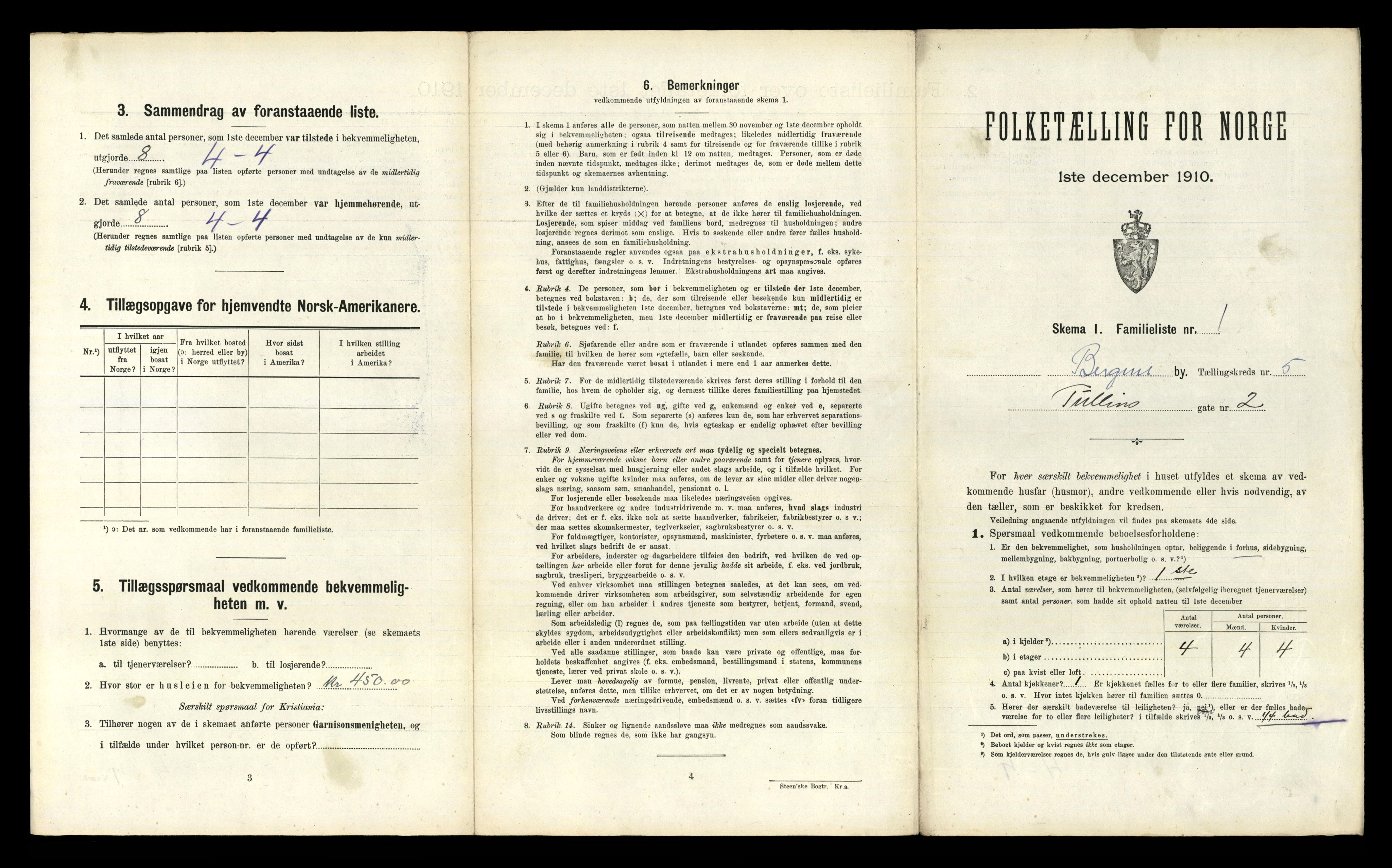 RA, 1910 census for Bergen, 1910, p. 1585