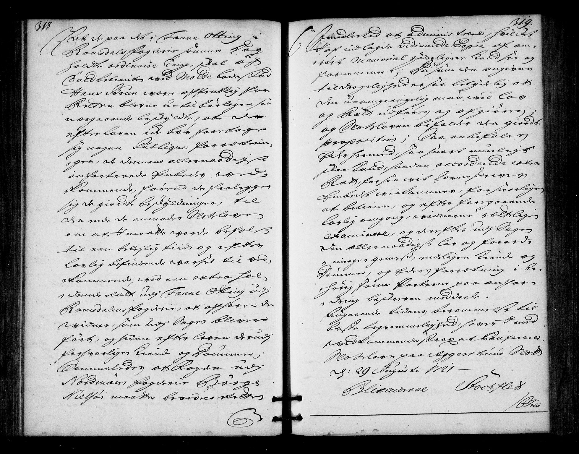 Stattholderembetet 1572-1771, AV/RA-EA-2870/Bd/L0013: Ordreprotokoll, 1720-1722, p. 318-319