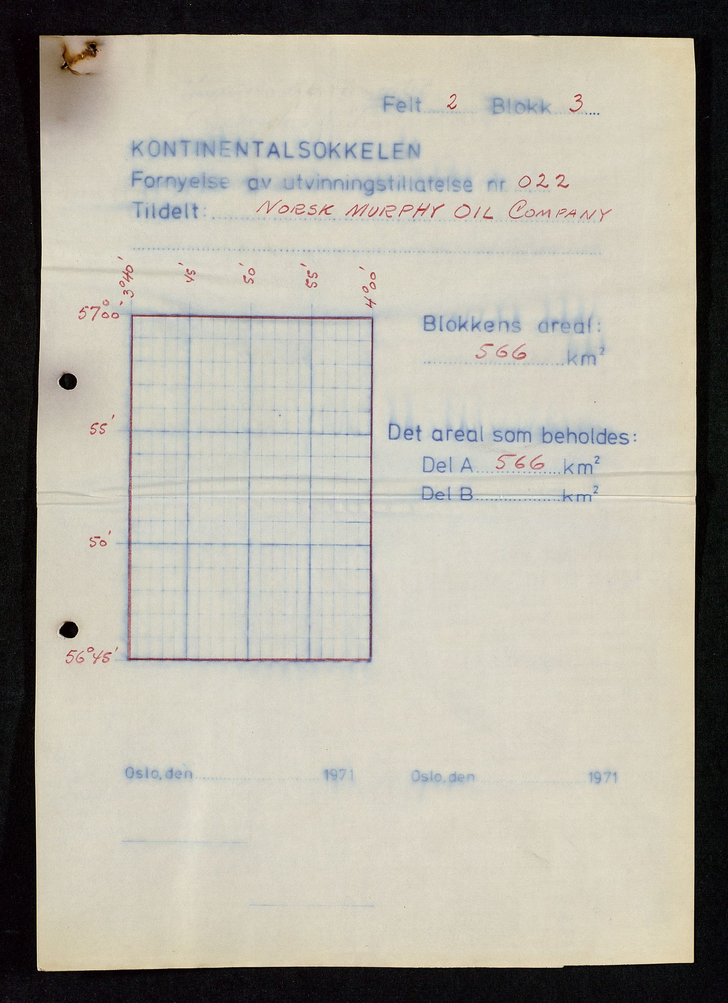 Industridepartementet, Oljekontoret, AV/SAST-A-101348/Da/L0004: Arkivnøkkel 711 - 712 Utvinningstillatelser, 1970-1971, p. 345