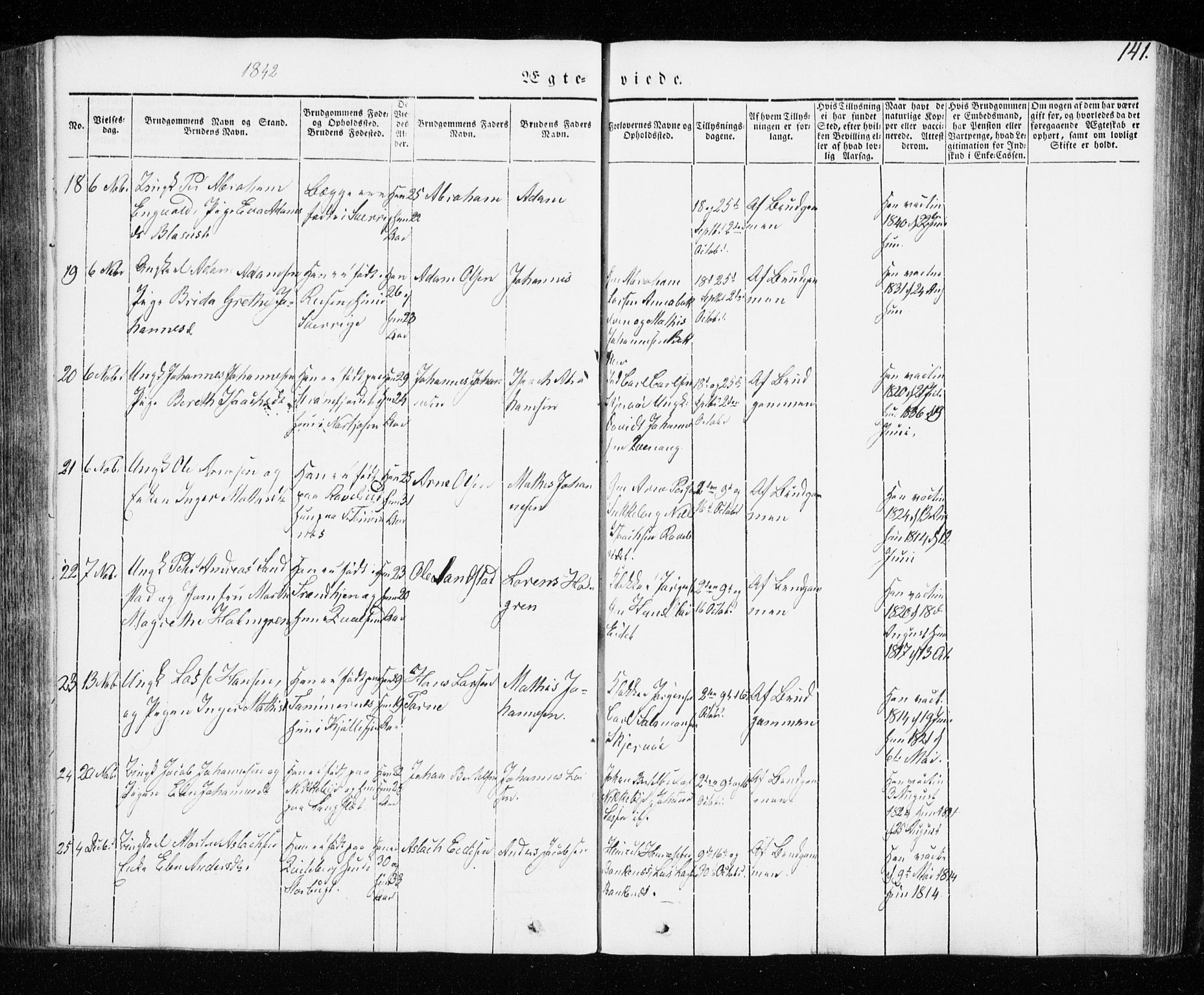 Skjervøy sokneprestkontor, AV/SATØ-S-1300/H/Ha/Haa/L0005kirke: Parish register (official) no. 5, 1838-1847, p. 141