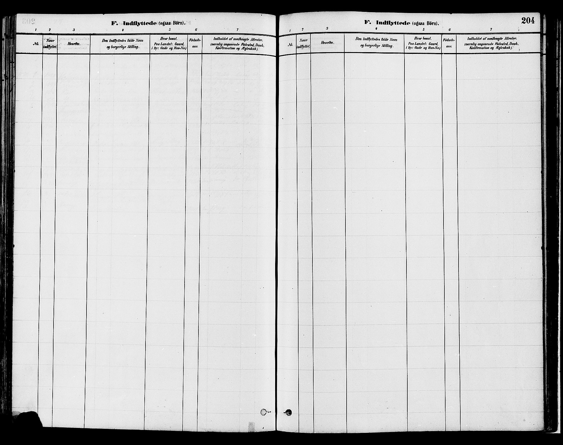 Gran prestekontor, SAH/PREST-112/H/Ha/Haa/L0014: Parish register (official) no. 14, 1880-1889, p. 204