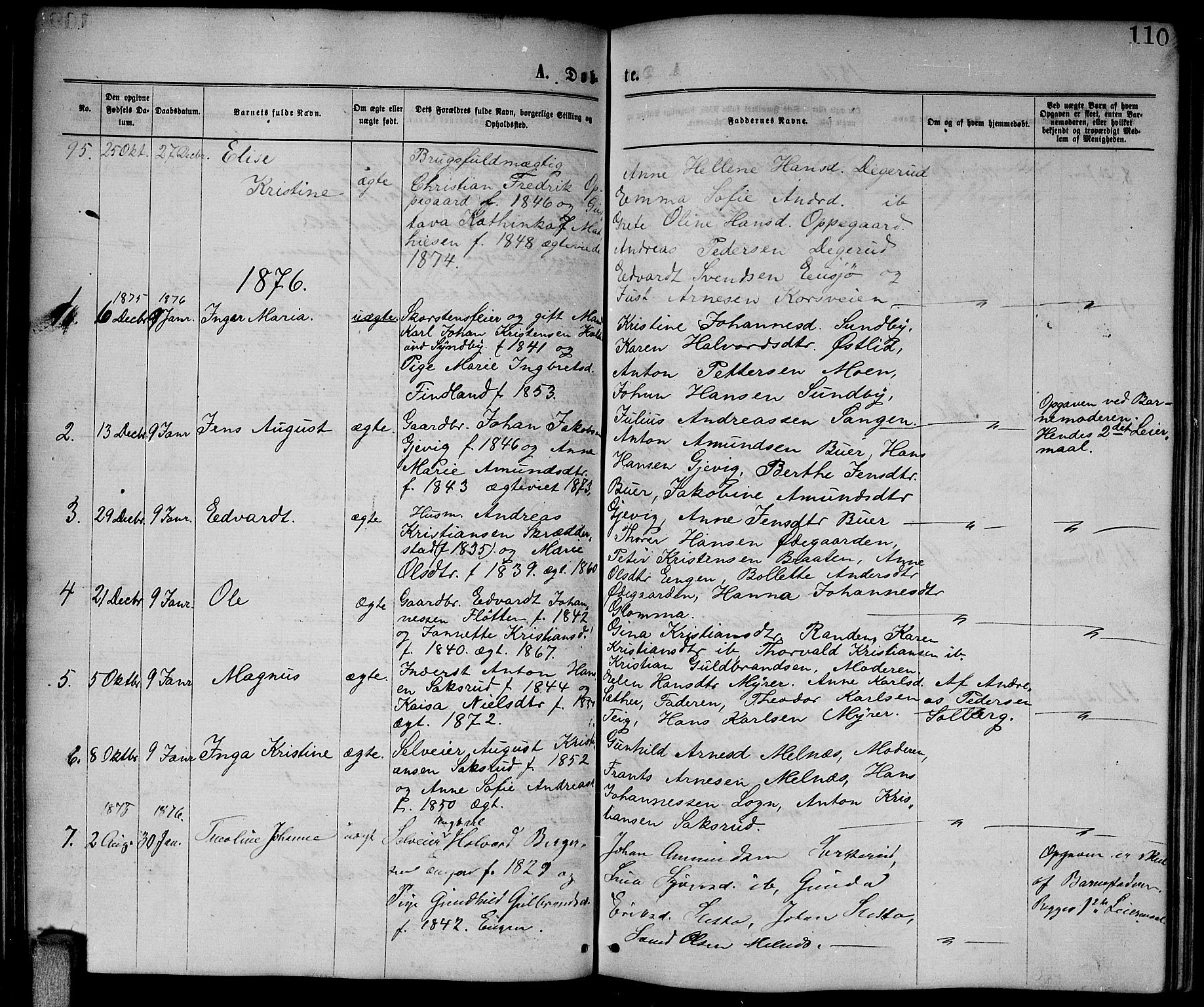 Enebakk prestekontor Kirkebøker, SAO/A-10171c/G/Ga/L0005: Parish register (copy) no. I 5, 1867-1888, p. 110