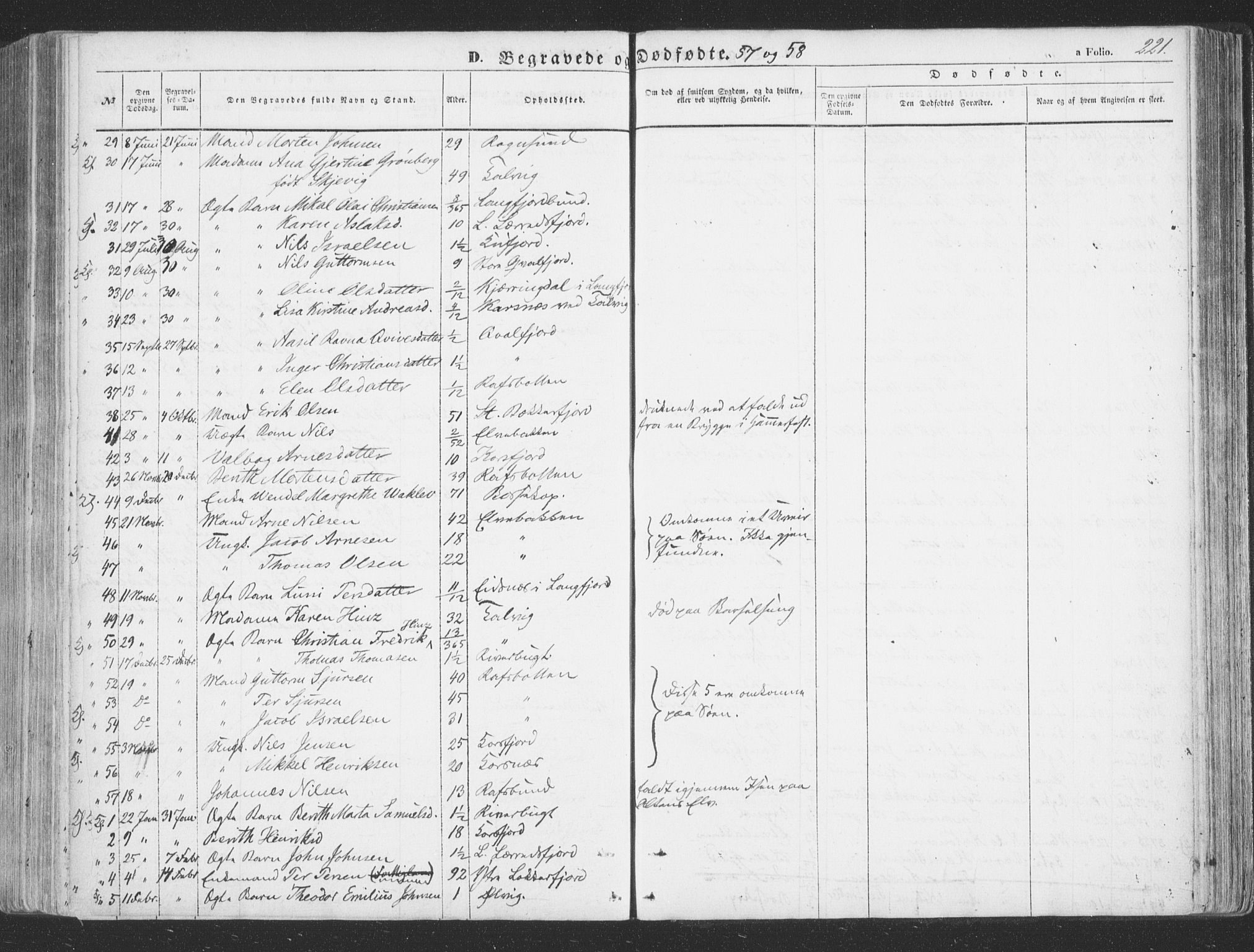 Talvik sokneprestkontor, SATØ/S-1337/H/Ha/L0010kirke: Parish register (official) no. 10, 1852-1864, p. 221