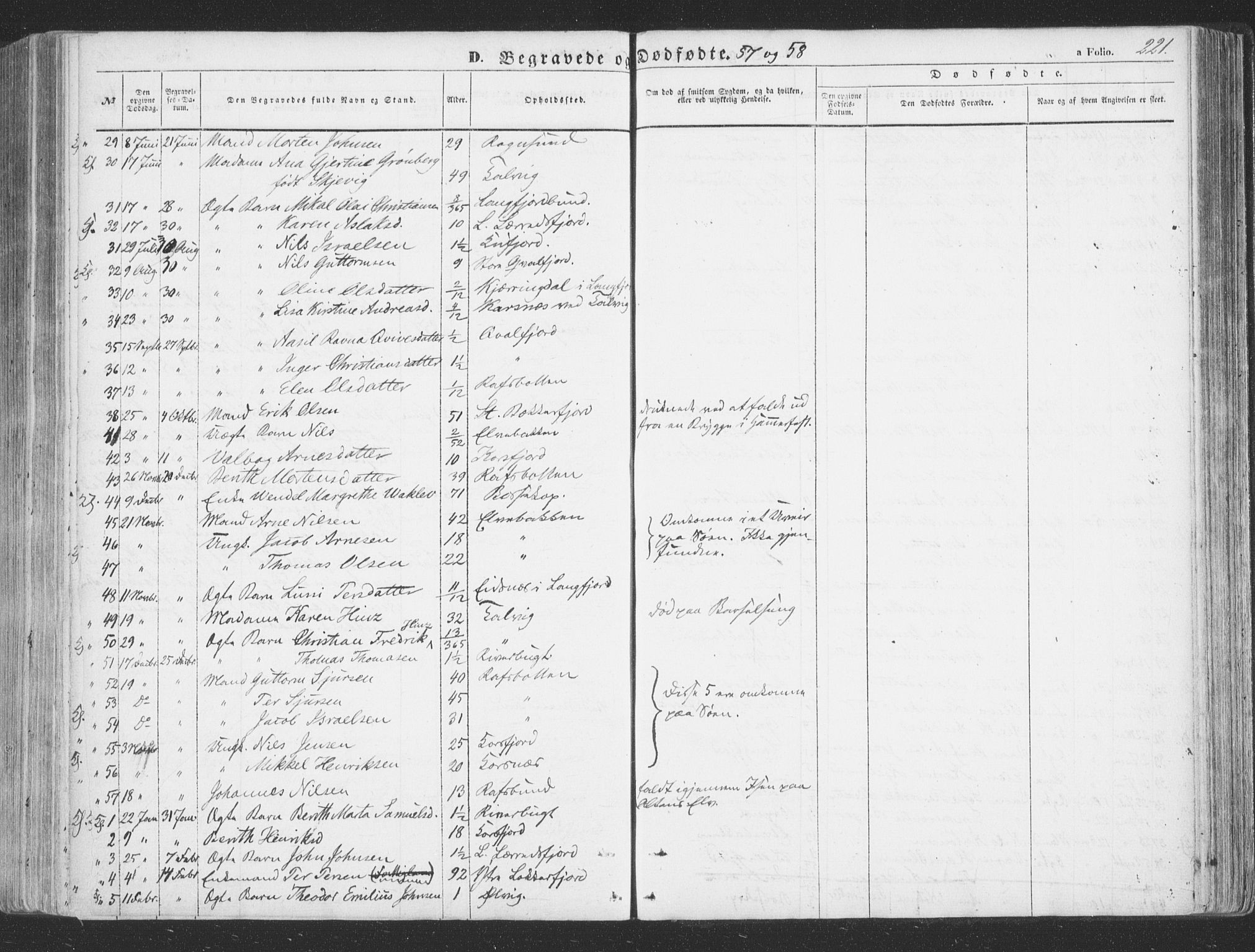 Talvik sokneprestkontor, AV/SATØ-S-1337/H/Ha/L0010kirke: Parish register (official) no. 10, 1852-1864, p. 221