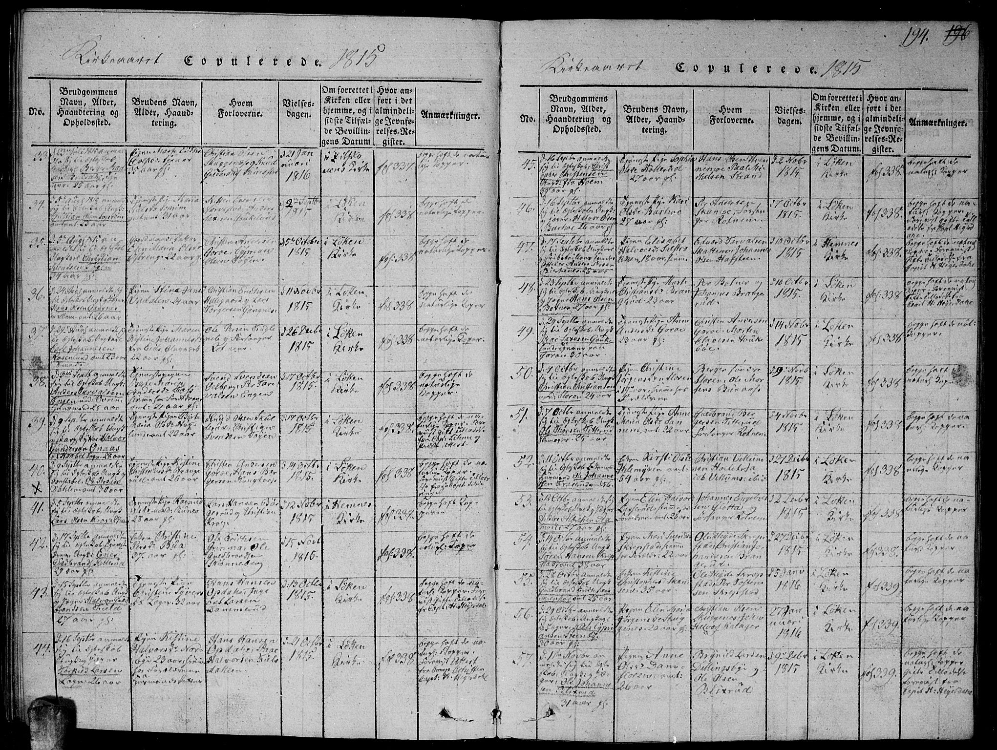 Høland prestekontor Kirkebøker, AV/SAO-A-10346a/G/Ga/L0001: Parish register (copy) no. I 1, 1814-1827, p. 194