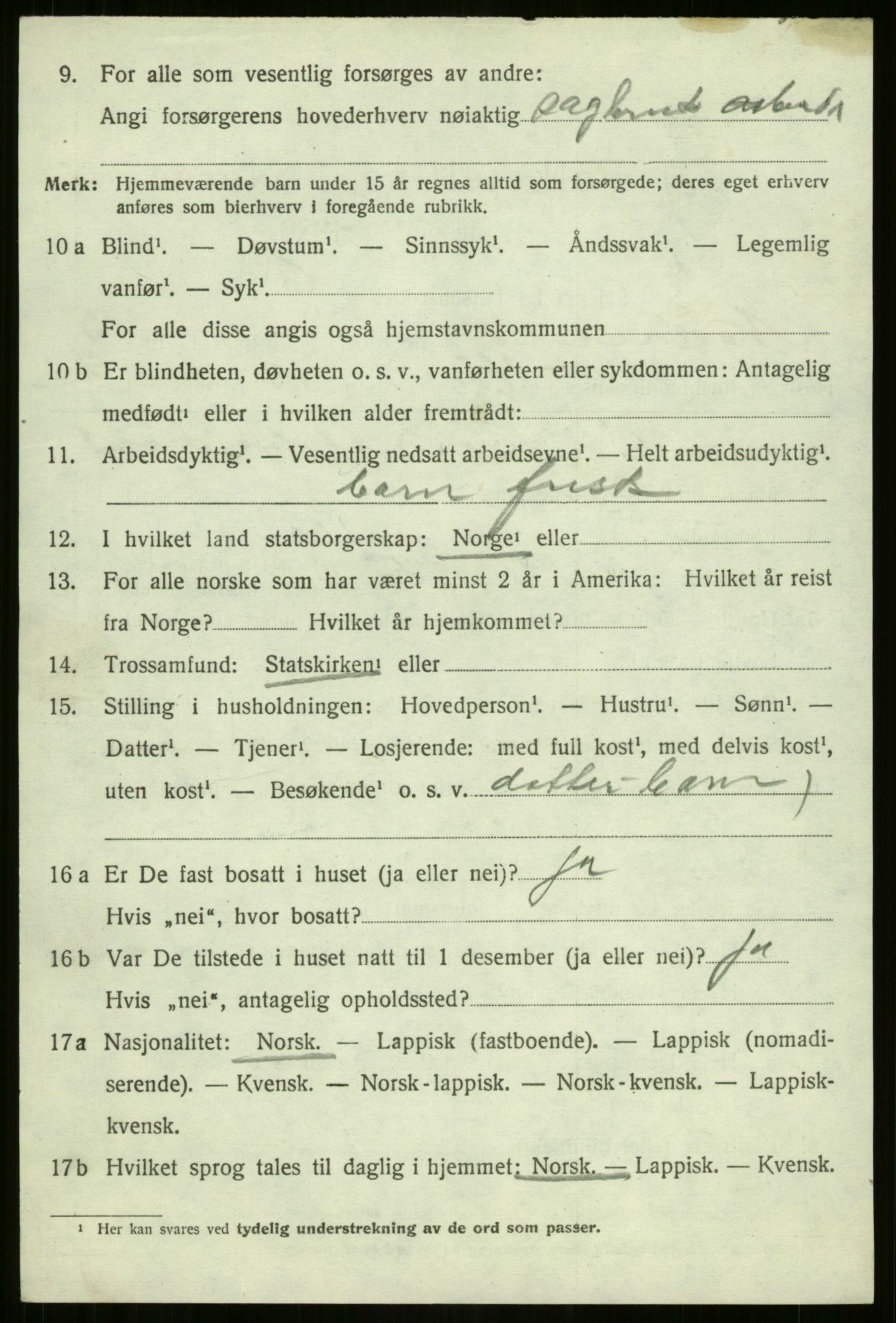 SATØ, 1920 census for Nordreisa, 1920, p. 1786