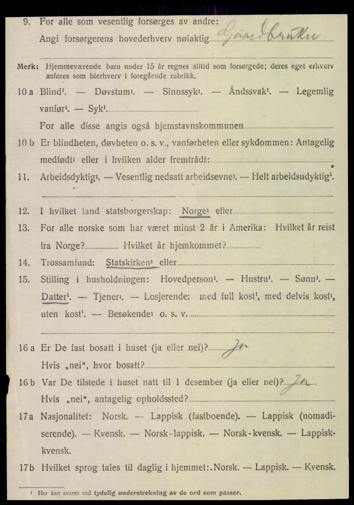 SAT, 1920 census for Leirfjord, 1920, p. 3812