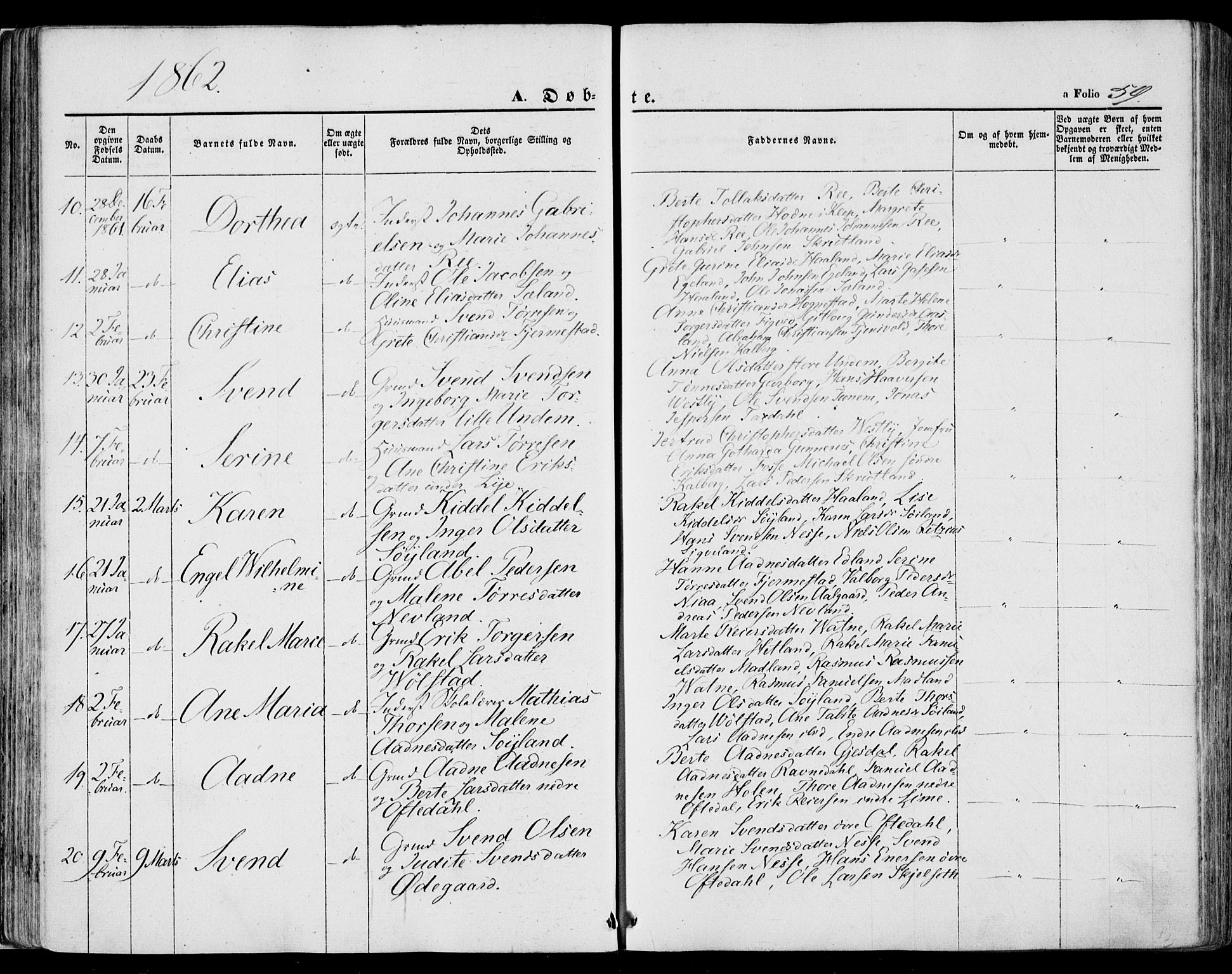 Lye sokneprestkontor, SAST/A-101794/001/30BA/L0007: Parish register (official) no. A 6, 1856-1871, p. 59