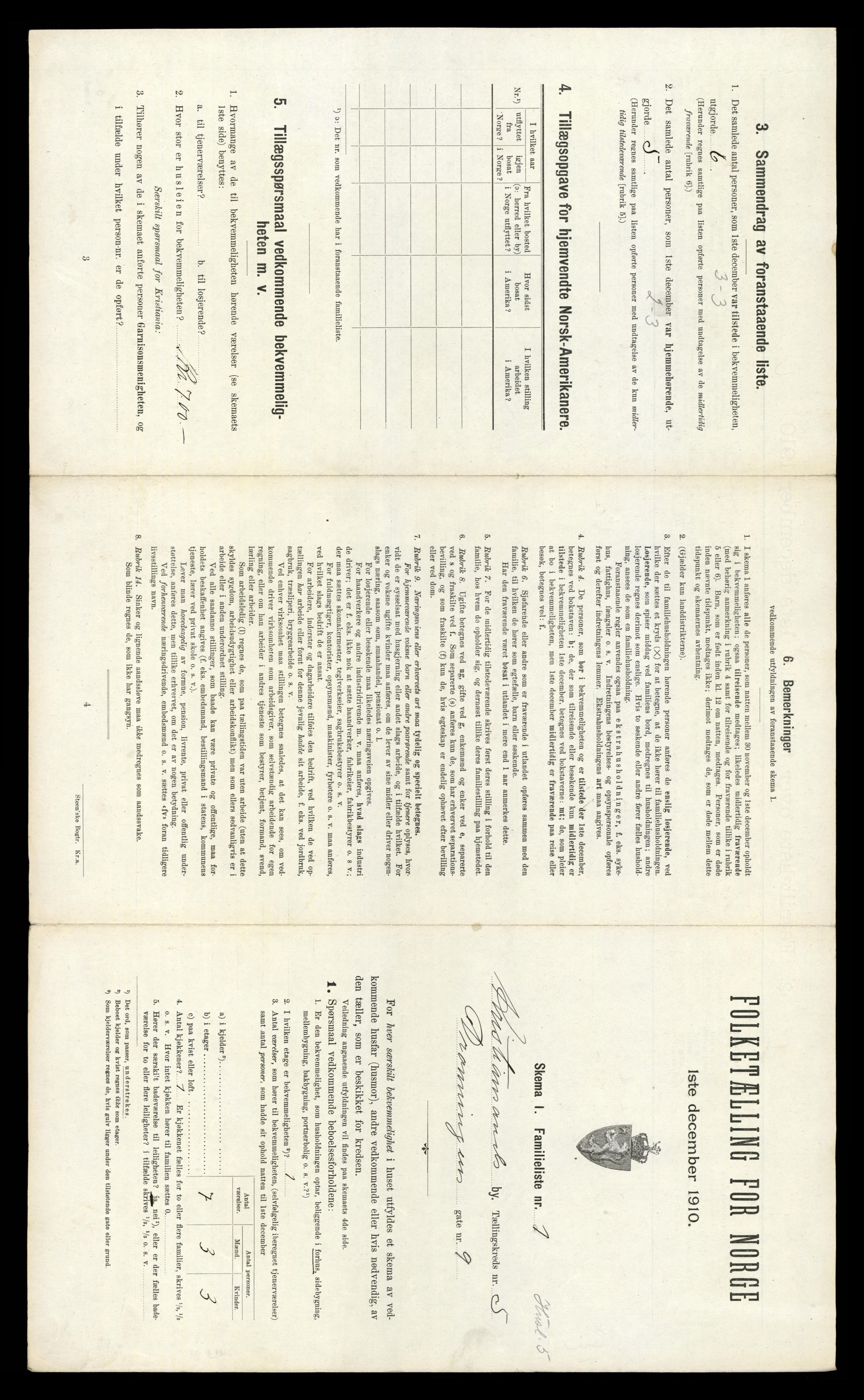 RA, 1910 census for Kristiansand, 1910, p. 1004