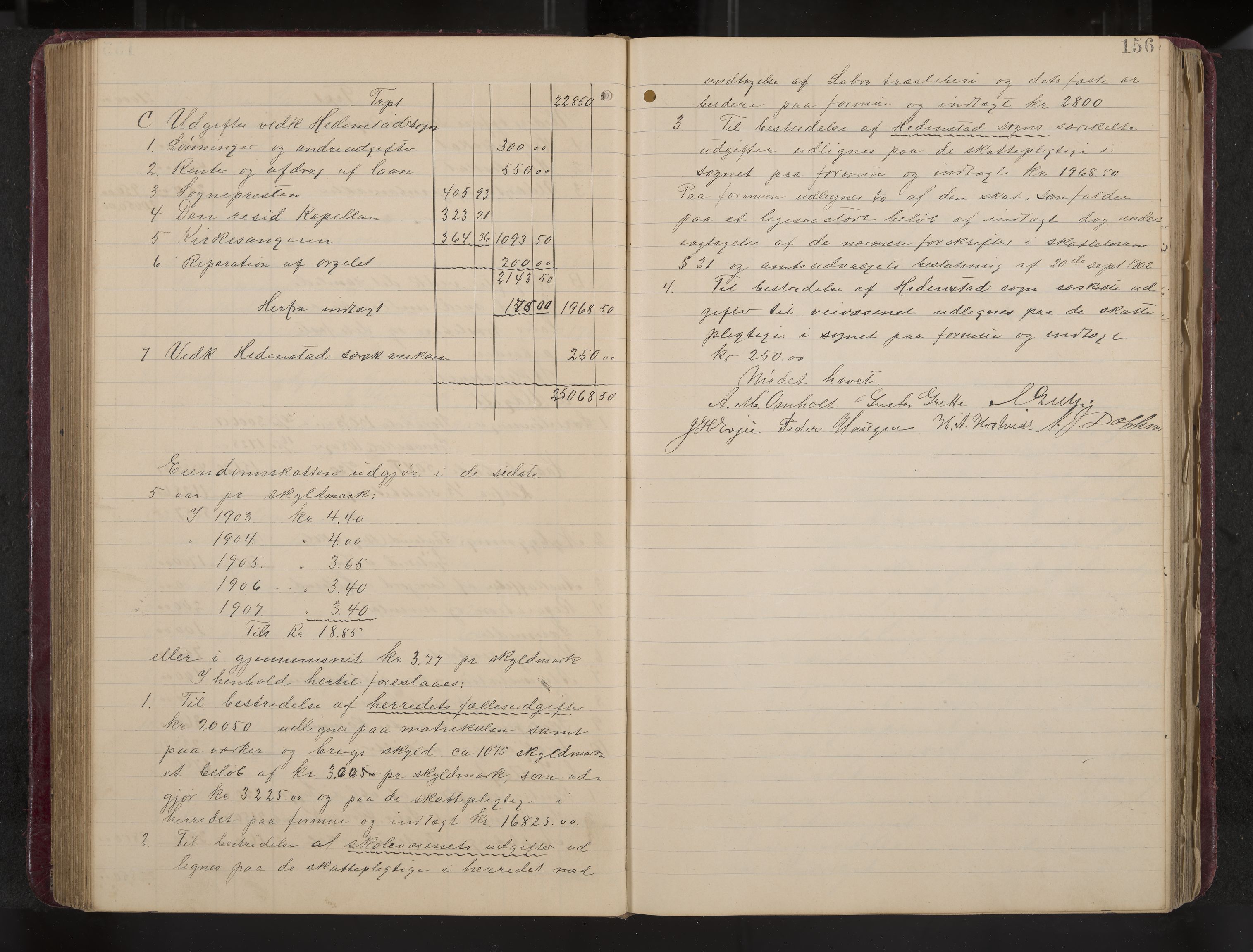 Ytre Sandsvær formannskap og sentraladministrasjon, IKAK/0629021/A/Aa/L0001: Møtebok med register, 1902-1919, p. 156