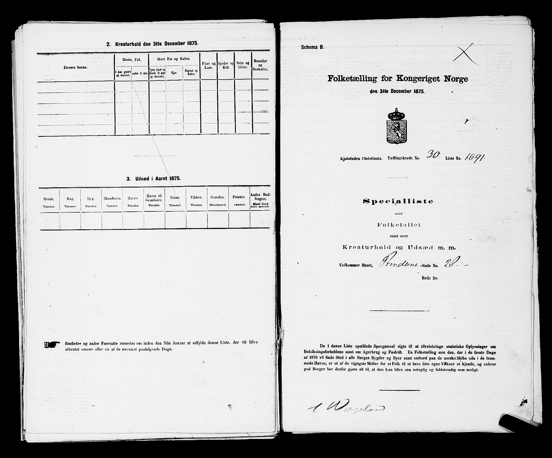 RA, 1875 census for 0301 Kristiania, 1875, p. 4920