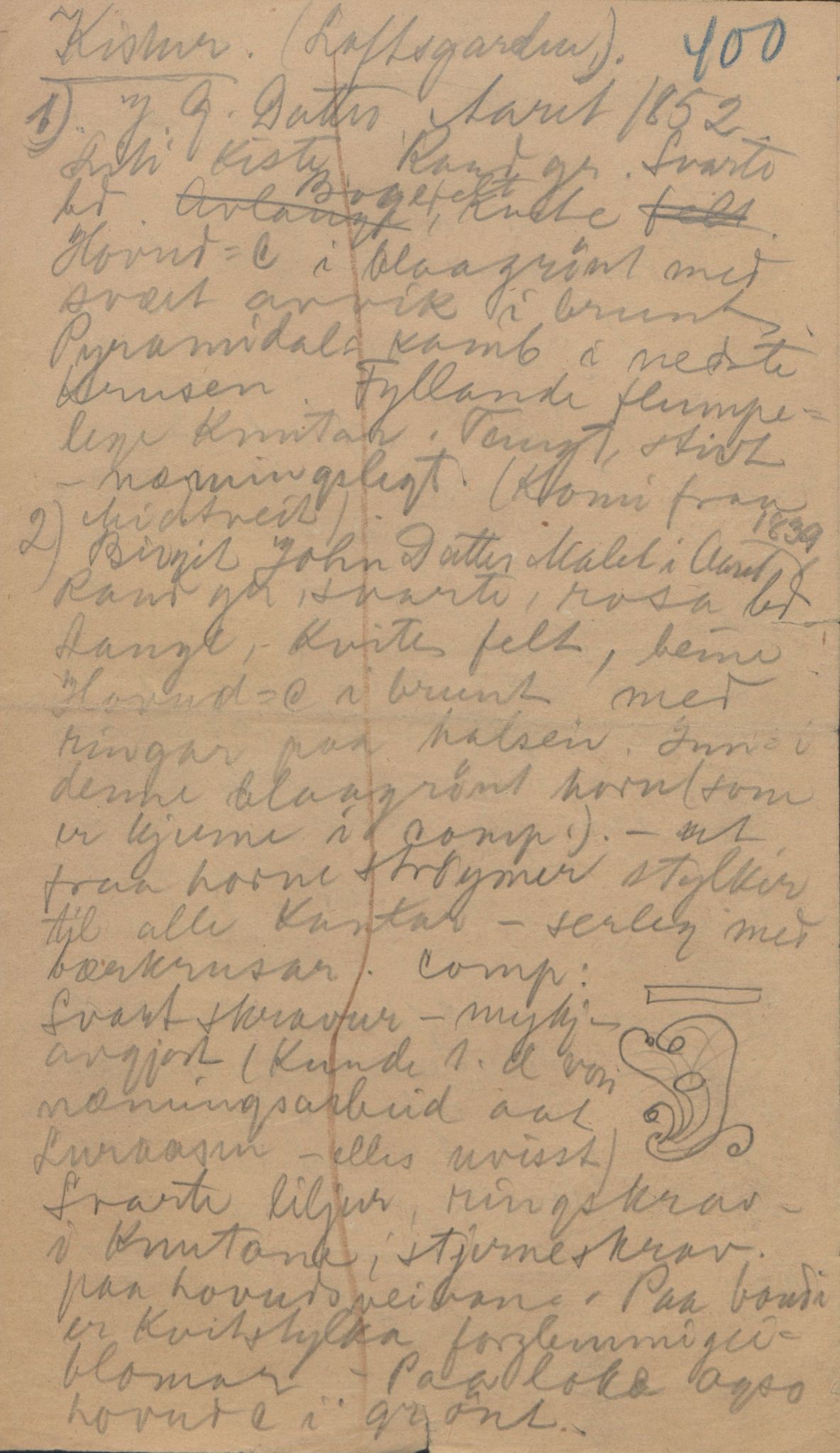 Rikard Berge, TEMU/TGM-A-1003/F/L0004/0048: 101-159 / 151 Beskrivelse av innbo, rosemåling etc. , 1910-1950, p. 400