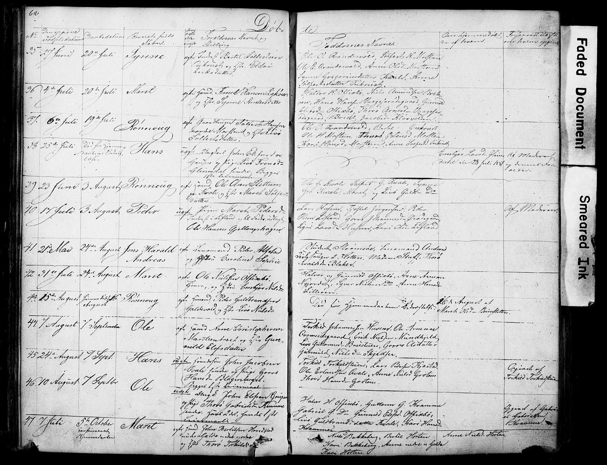 Lom prestekontor, AV/SAH-PREST-070/L/L0012: Parish register (copy) no. 12, 1845-1873, p. 62-63