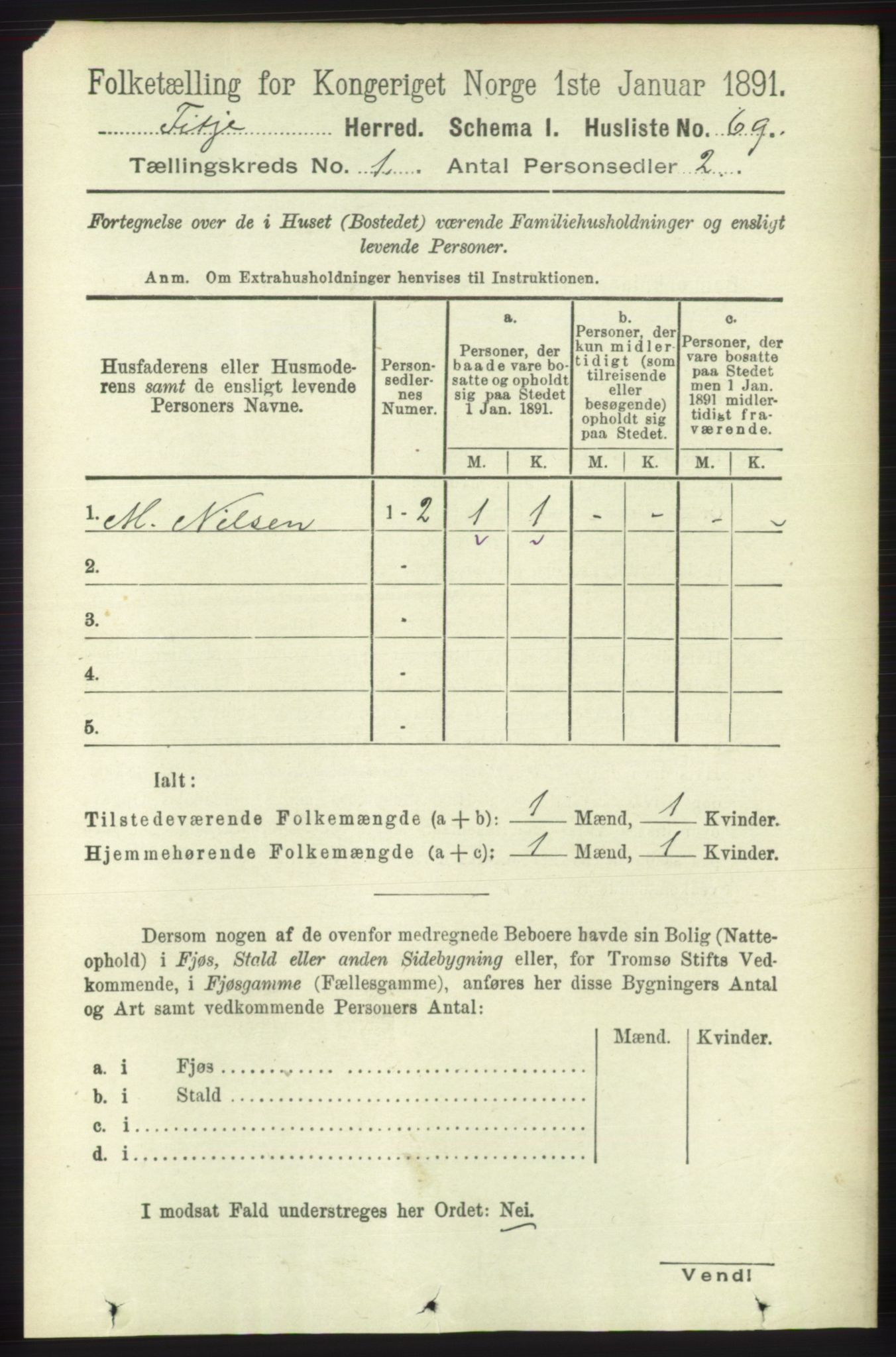 RA, 1891 census for 1222 Fitjar, 1891, p. 88
