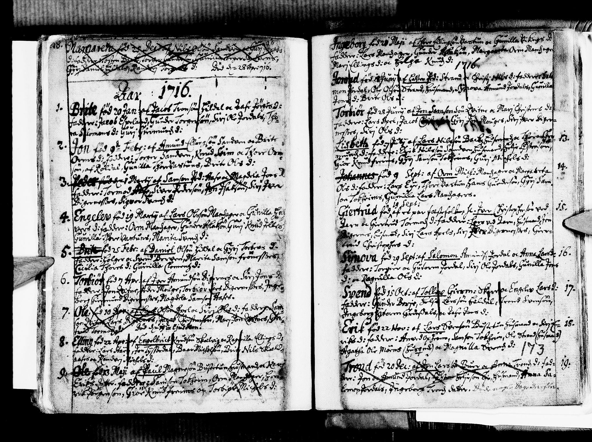 Ullensvang sokneprestembete, AV/SAB-A-78701/H/Haa: Parish register (official) no. A 1 /3, 1676-1719, p. 173